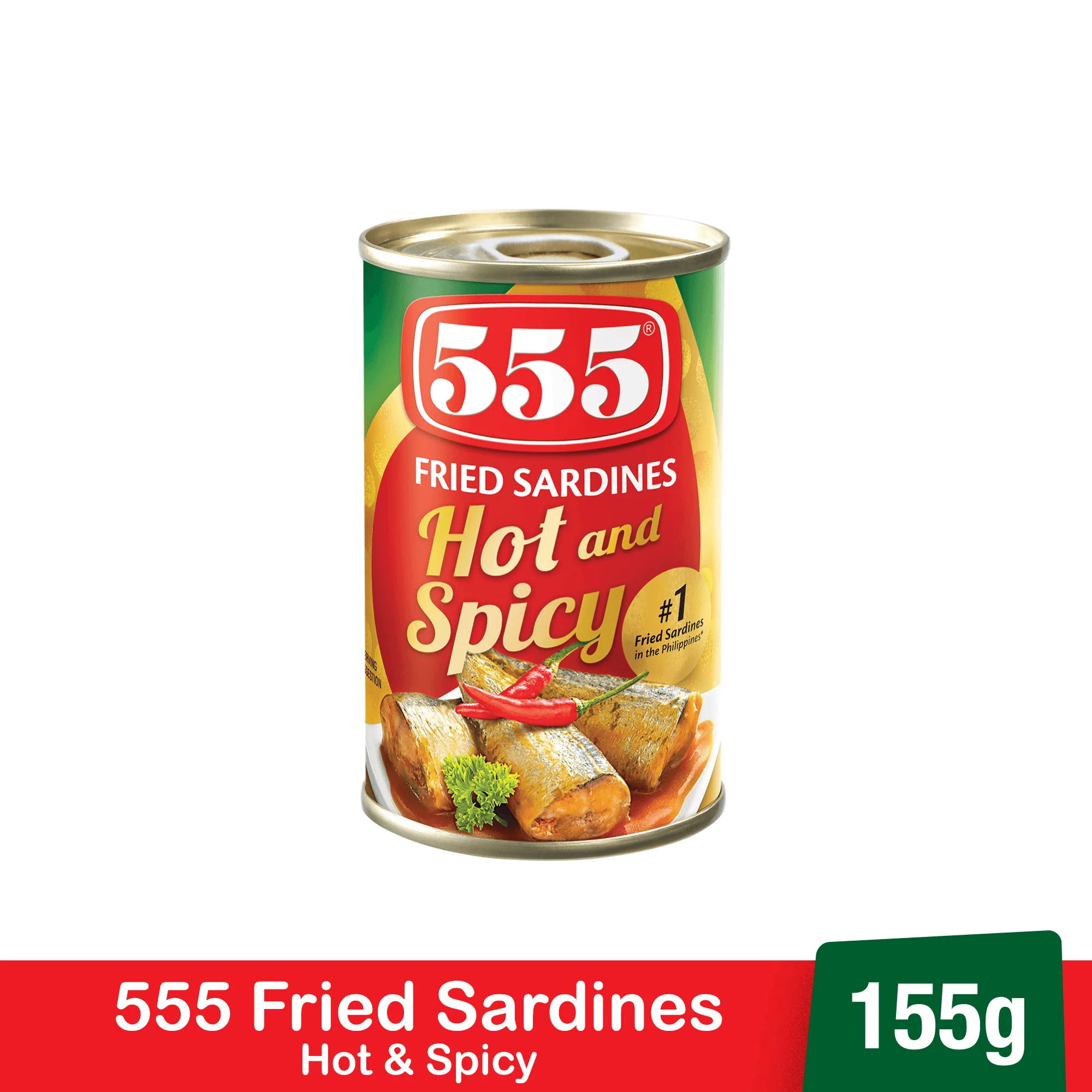 555 Fried Sardines Hot and Spicy 155gm