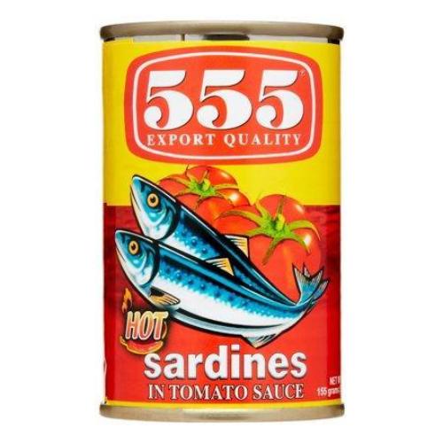 555 Sardines In Tomato Sauce Hot 155g