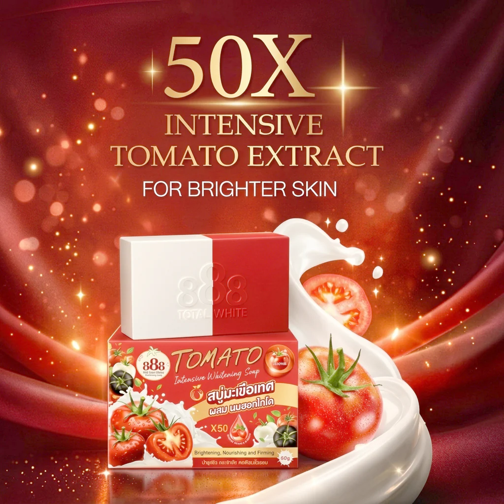 888 Total White Tomato Intensive Whitening Soap (90g) - Image 4