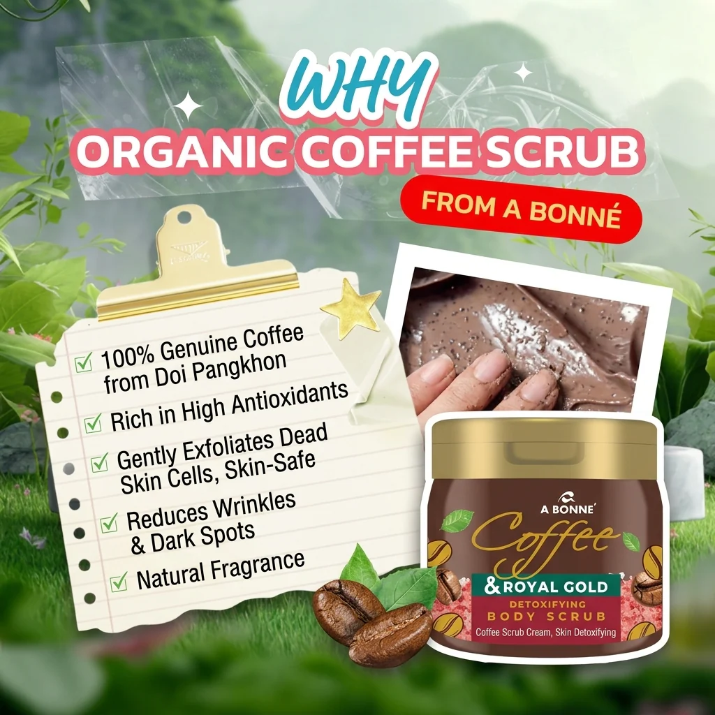 A Bonne Coffee & Royal Gold Detoxifying Body Scrub – 250g - Image 10