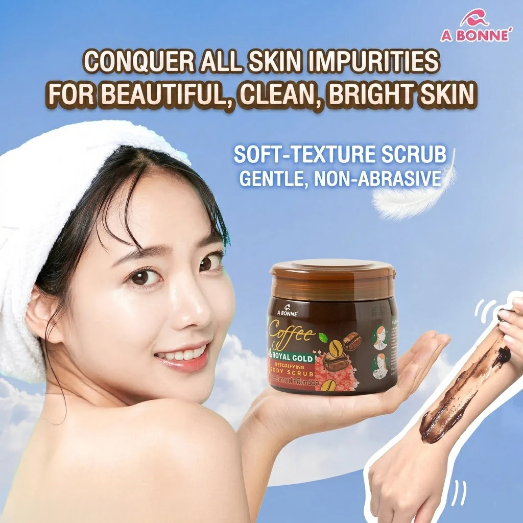 A Bonne Coffee & Royal Gold Detoxifying Body Scrub – 250g - Image 12