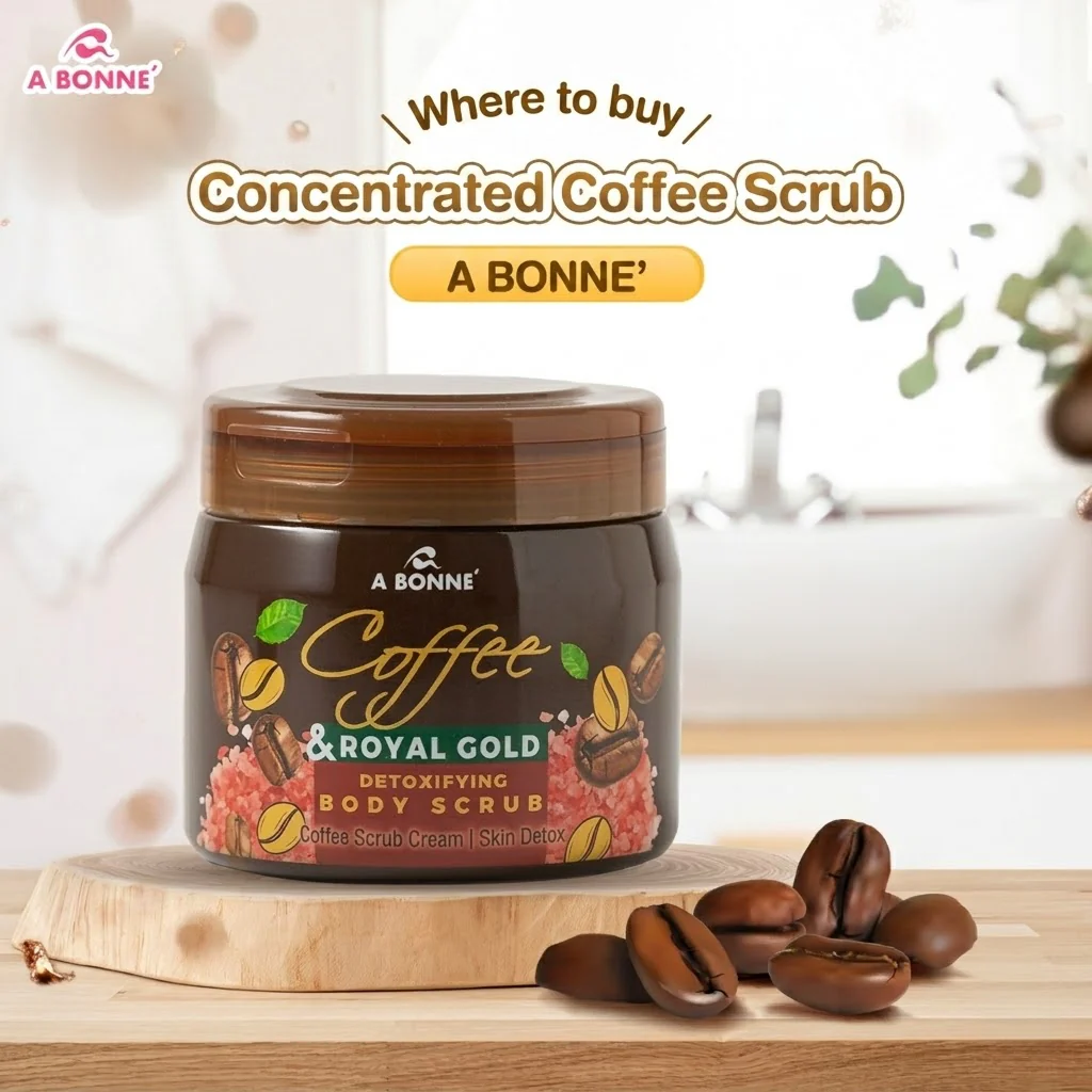 A Bonne Coffee & Royal Gold Detoxifying Body Scrub – 250g - Image 15
