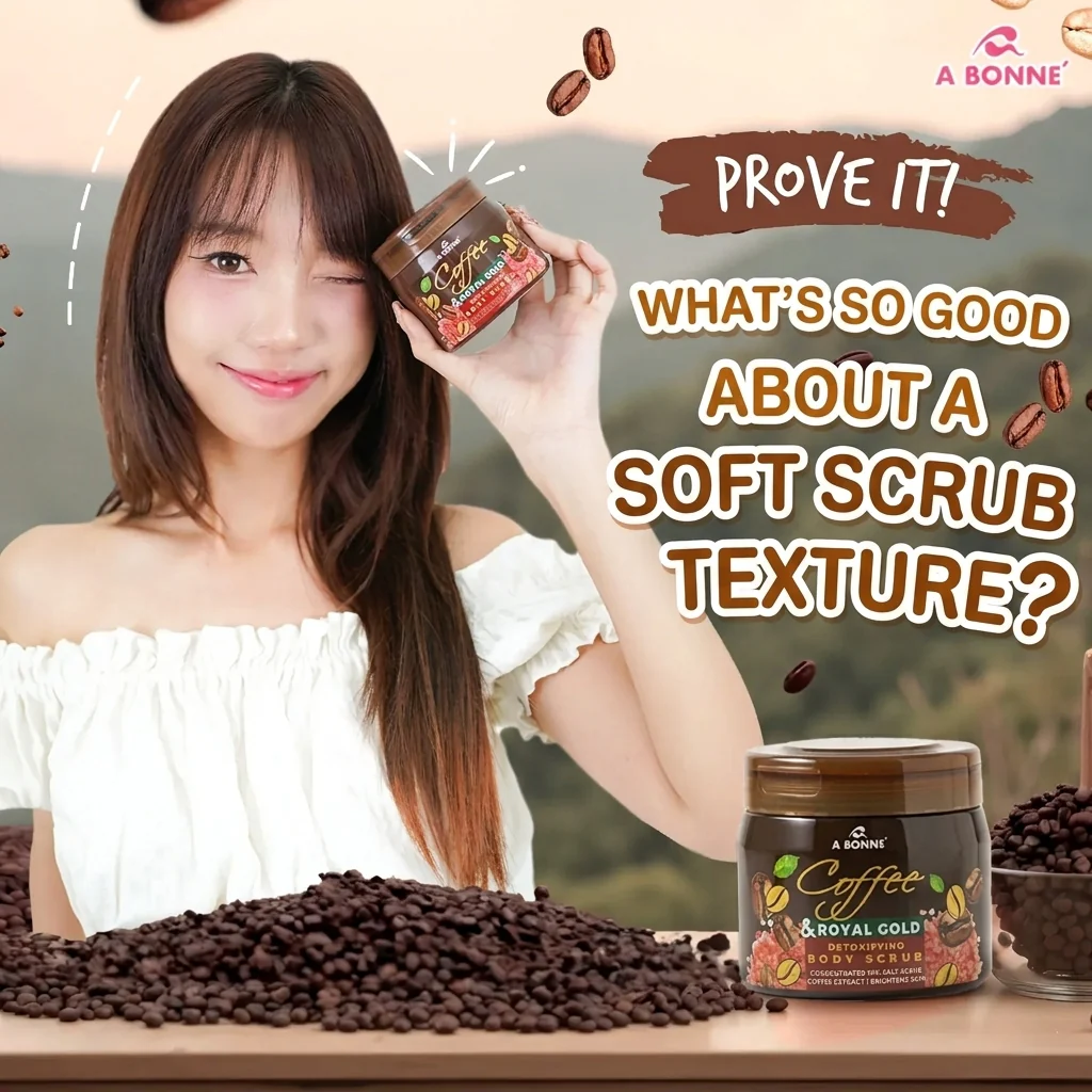 A Bonne Coffee & Royal Gold Detoxifying Body Scrub – 250g - Image 4