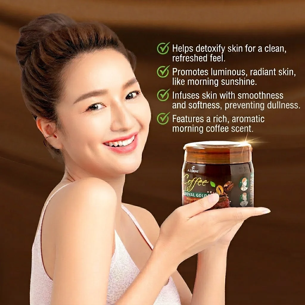 A Bonne Coffee & Royal Gold Detoxifying Body Scrub – 250g - Image 8
