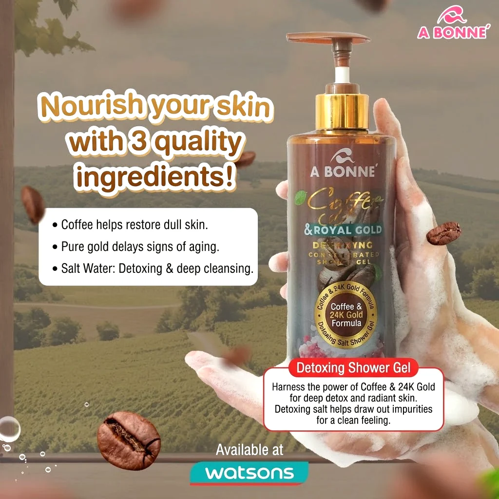 A Bonne Coffee & Royal Gold Detoxifying Shower Gel – 450ml - Image 6