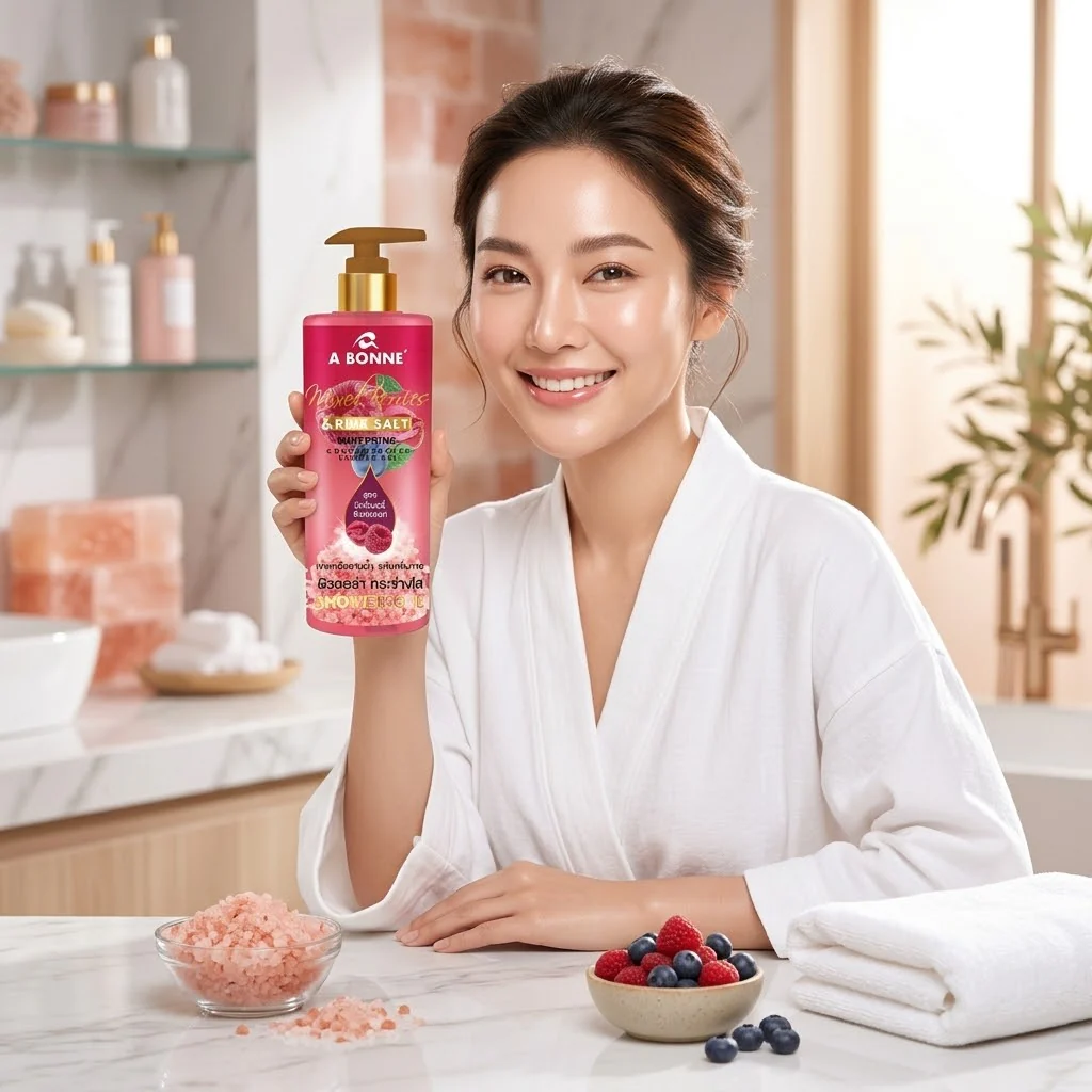 A Bonne Mixed Berries & Pink Salt Whitening Shower Gel – 450ml - Image 2