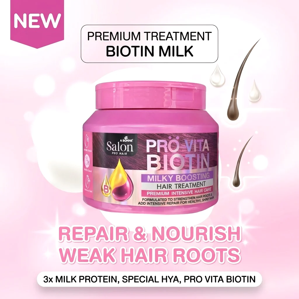 A Bonne Salon Pro Vita Biotin Milky Boosting Hair Treatment – 450g - Image 3