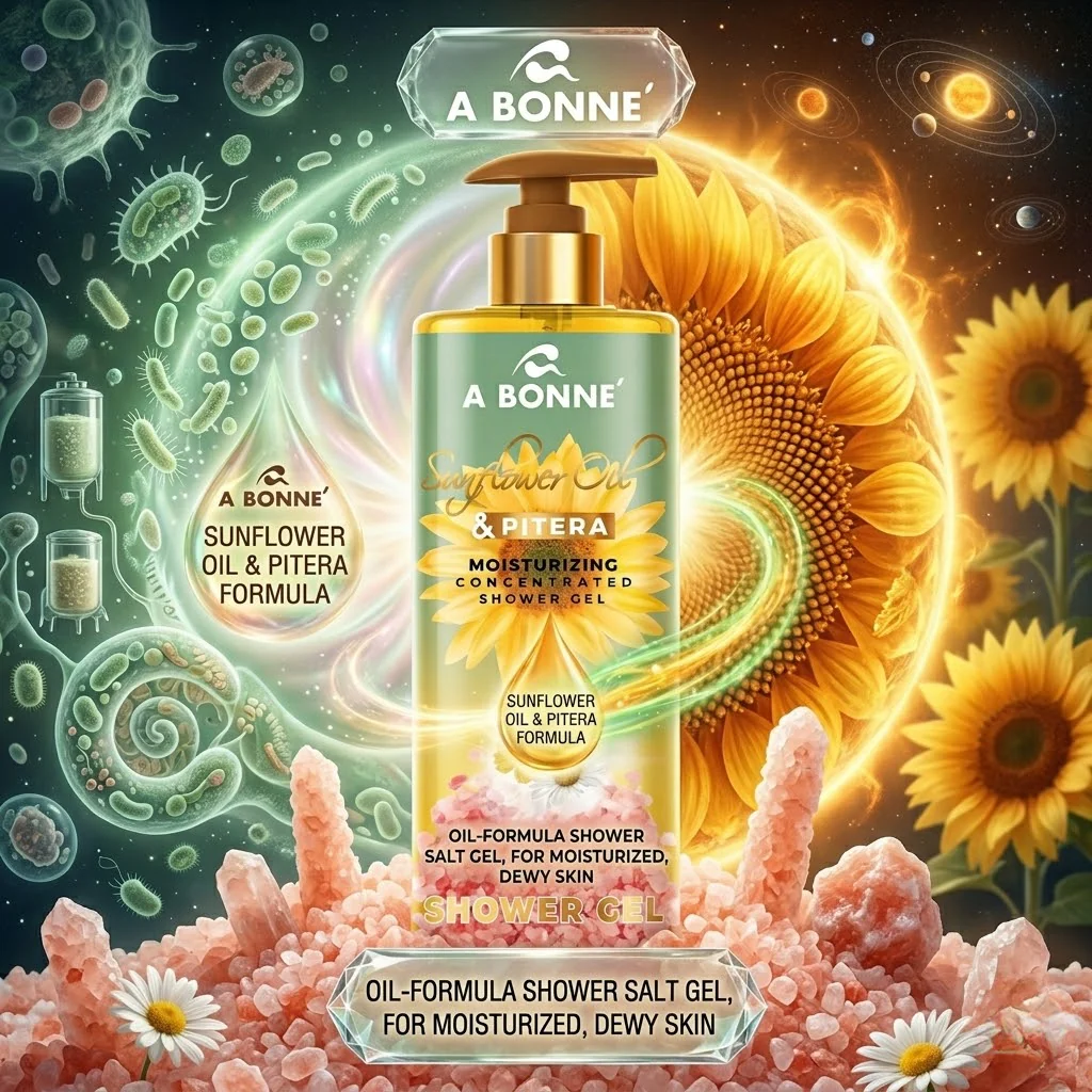 A Bonne Sunflower Oil & Pitera Moisturizing Shower Gel – 450ml - Image 3