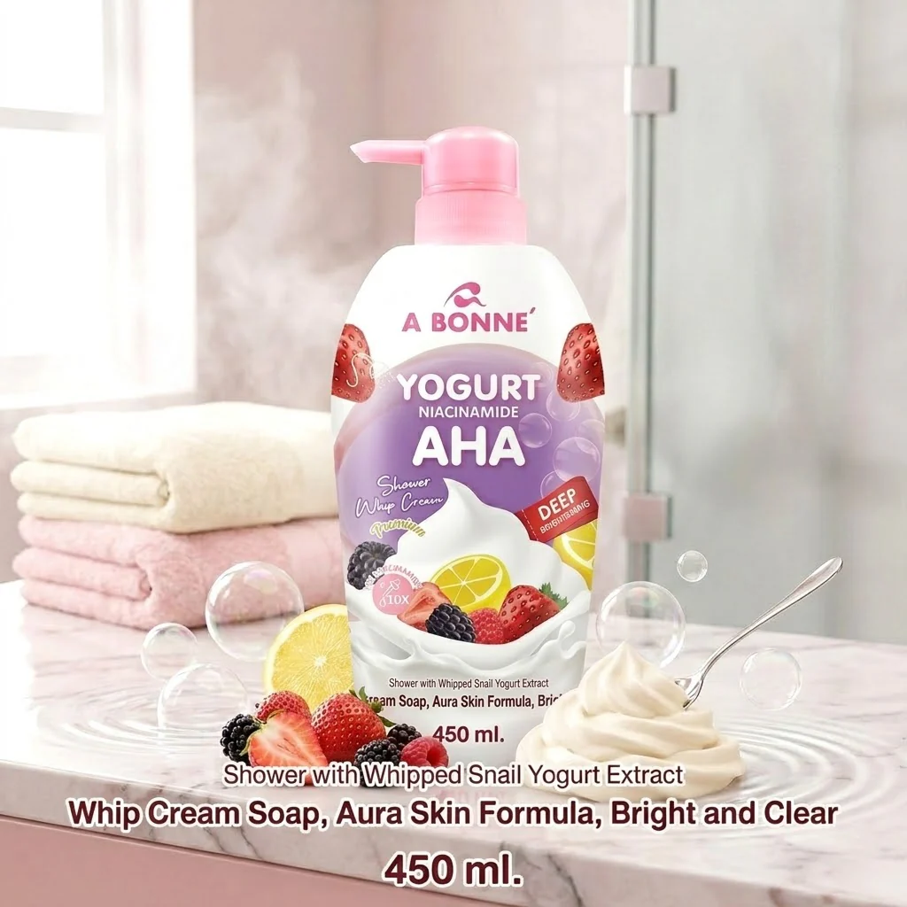 A Bonne Yogurt Niacinamide AHA Premium Shower Whip Cream – 450ml - Image 5