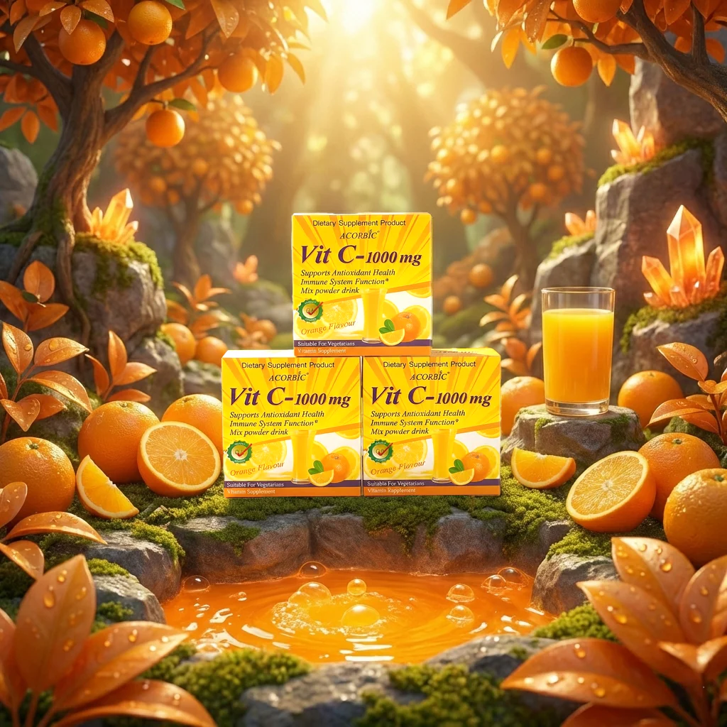 Acorbic Vit C – 1000mg Mix Powder Drink 12g x 10 Sachets - (3 Pcs Combo) - Image 3