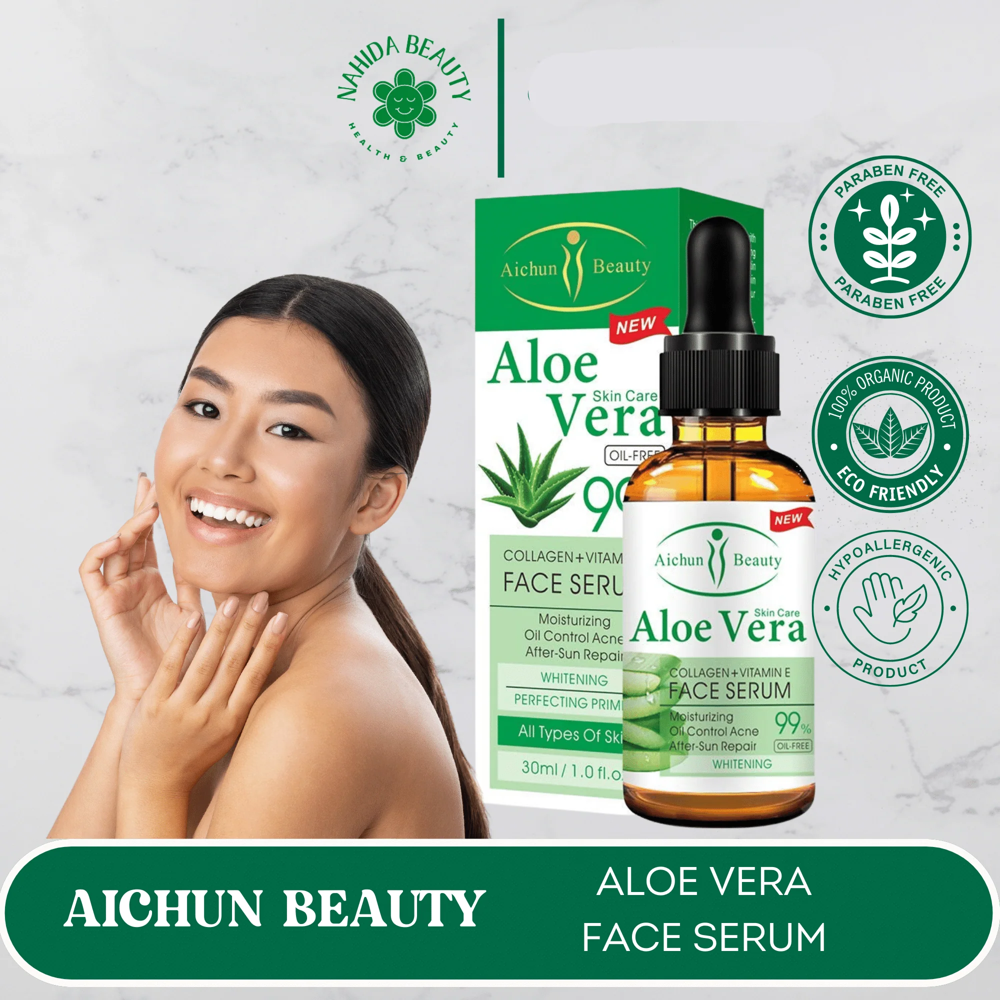 Aichun Beauty Aloe Vera Face Serum - 30 ml