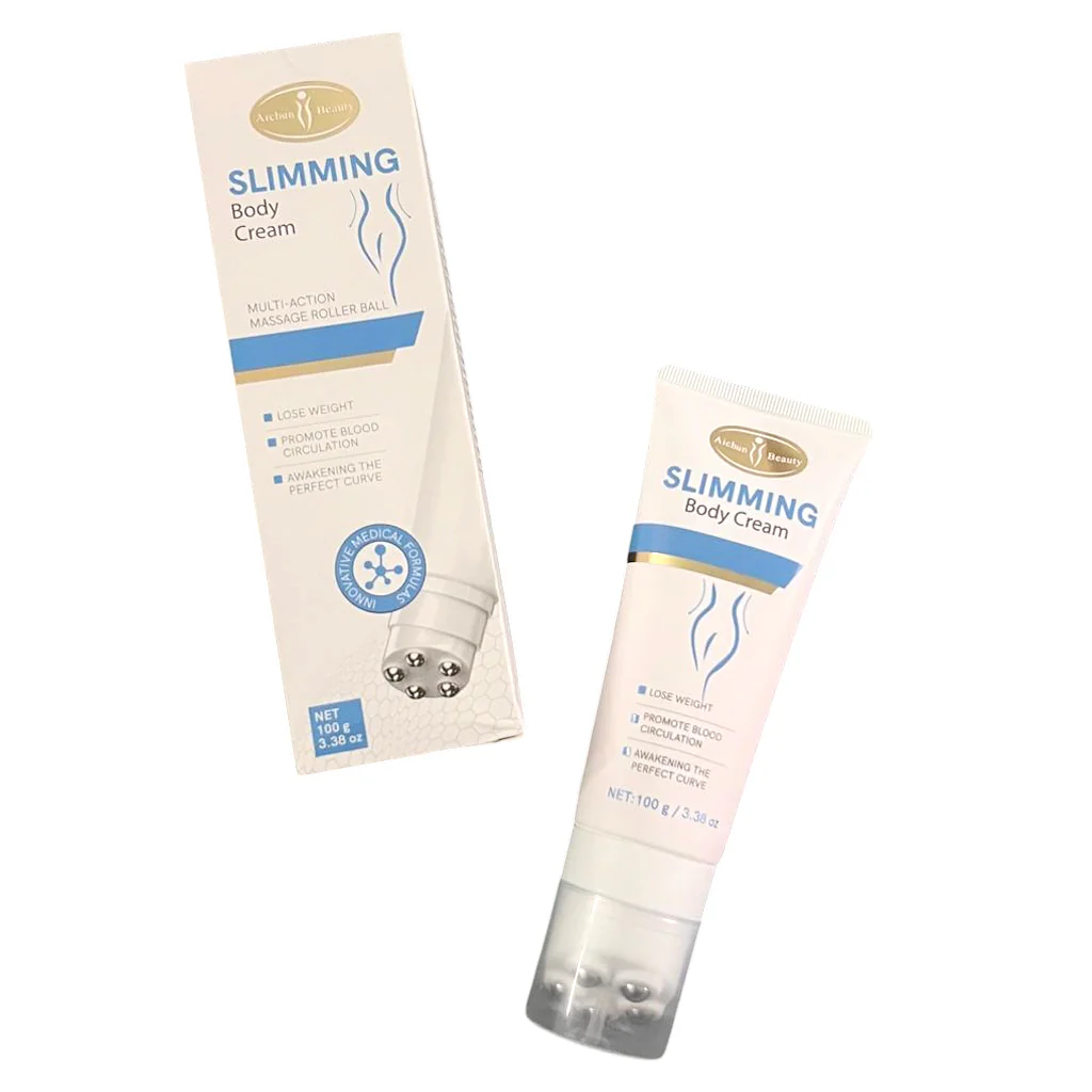 Aichun Beauty Slimming Body Cream with Multi-Action Massage Roller Ball – 100g - Image 2