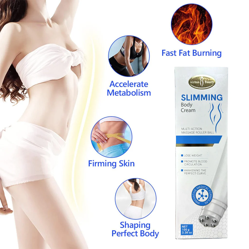 Aichun Beauty Slimming Body Cream with Multi-Action Massage Roller Ball – 100g - Image 7