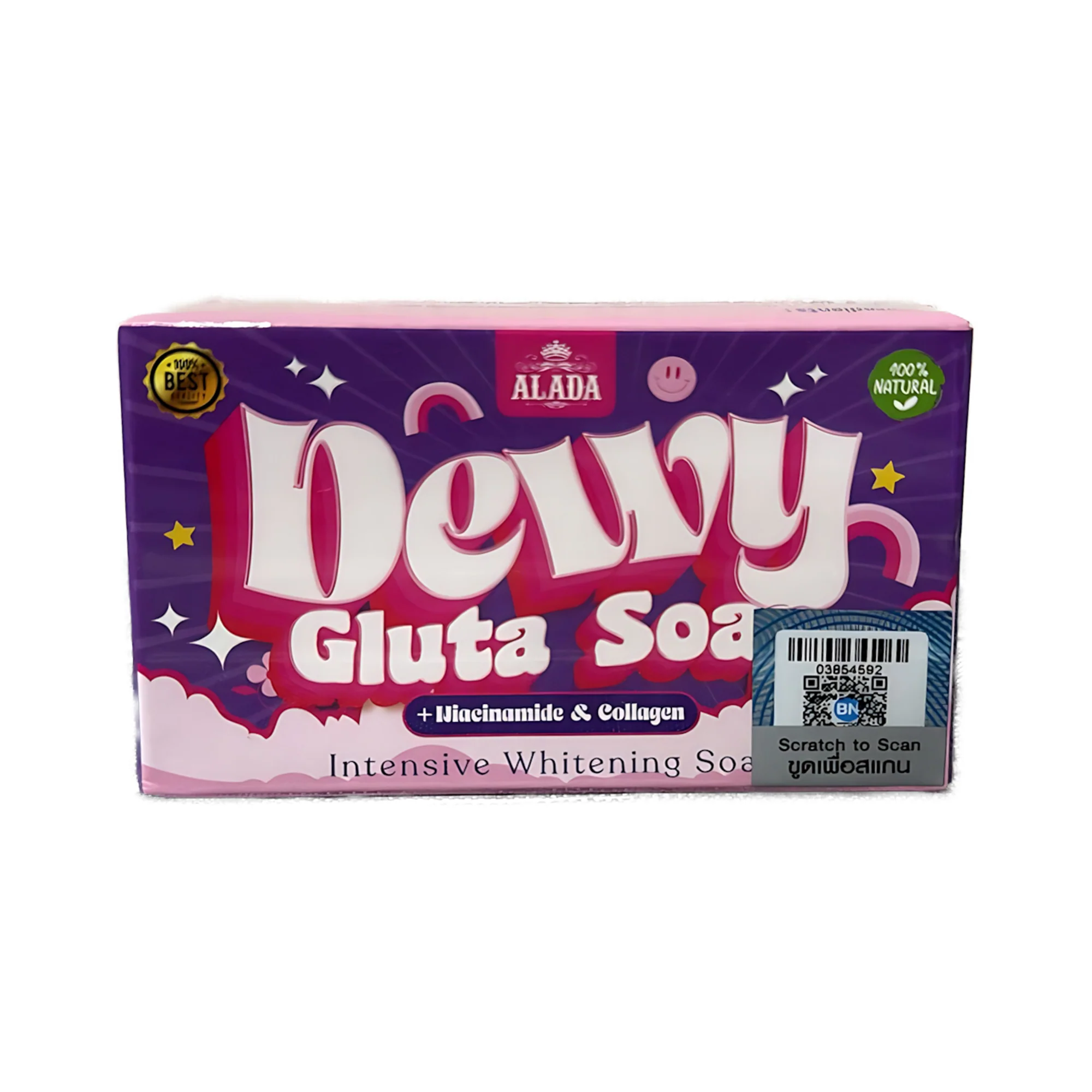 Alada Dewy Gluta Soap – Intensive Whitening with Niacinamide & Collagen – 70g - Image 3