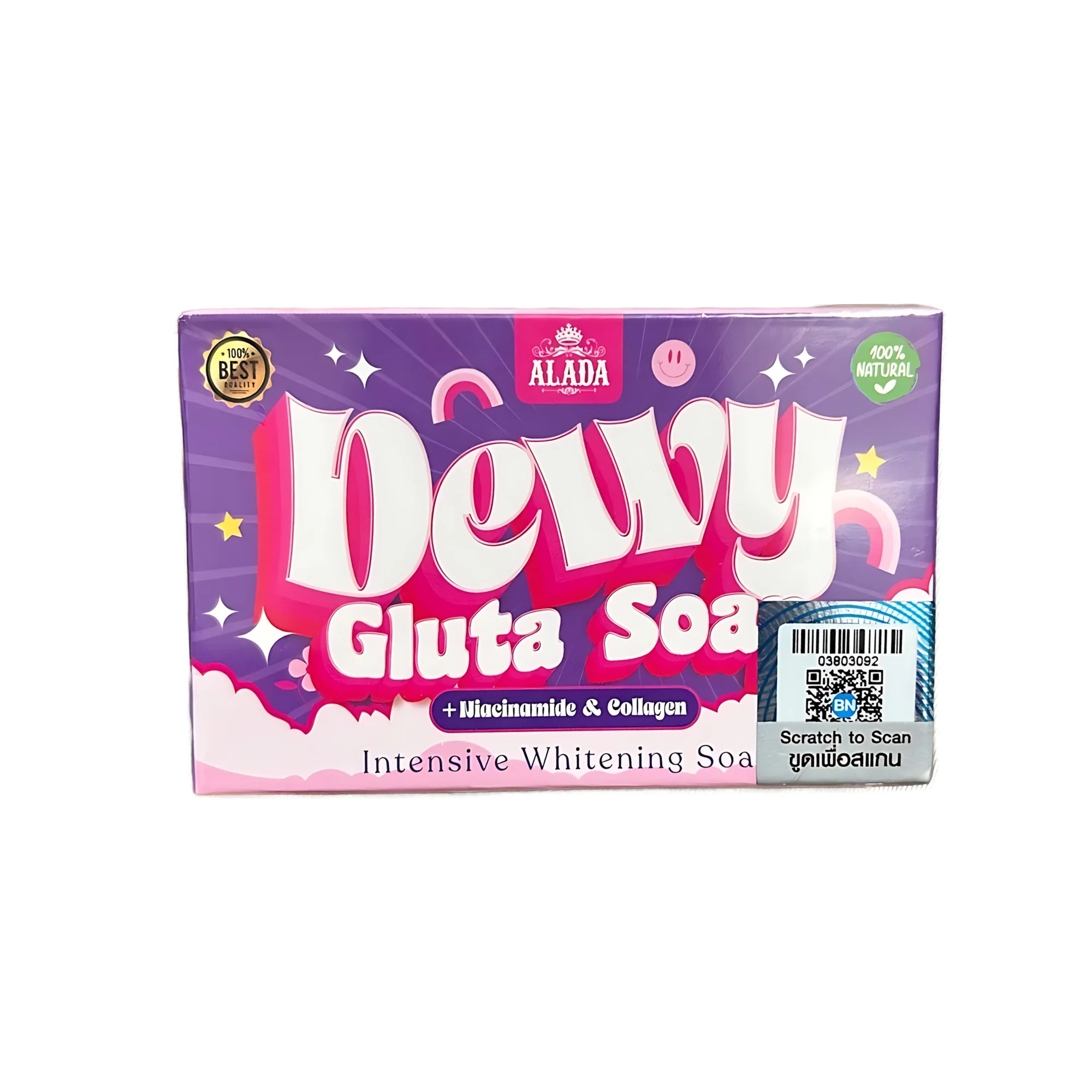 Alada Dewy Gluta Soap – Intensive Whitening with Niacinamide & Collagen – 70g - Image 4