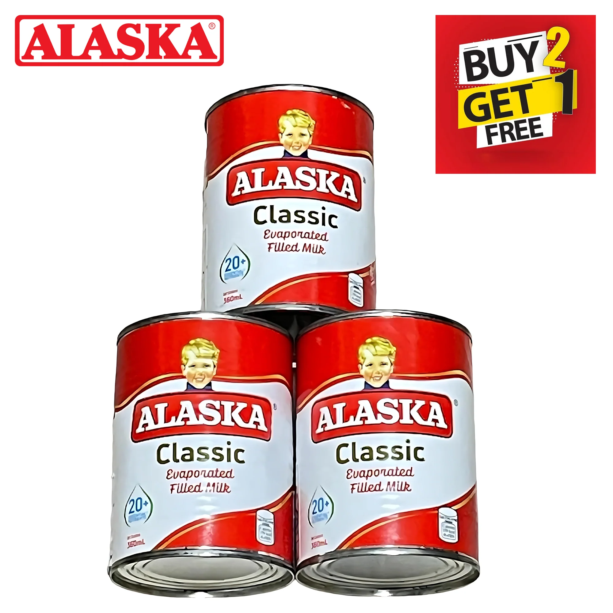 Alaska Classic Evaporated Filled Milk – 360ml (2+1) Offer - Image 2