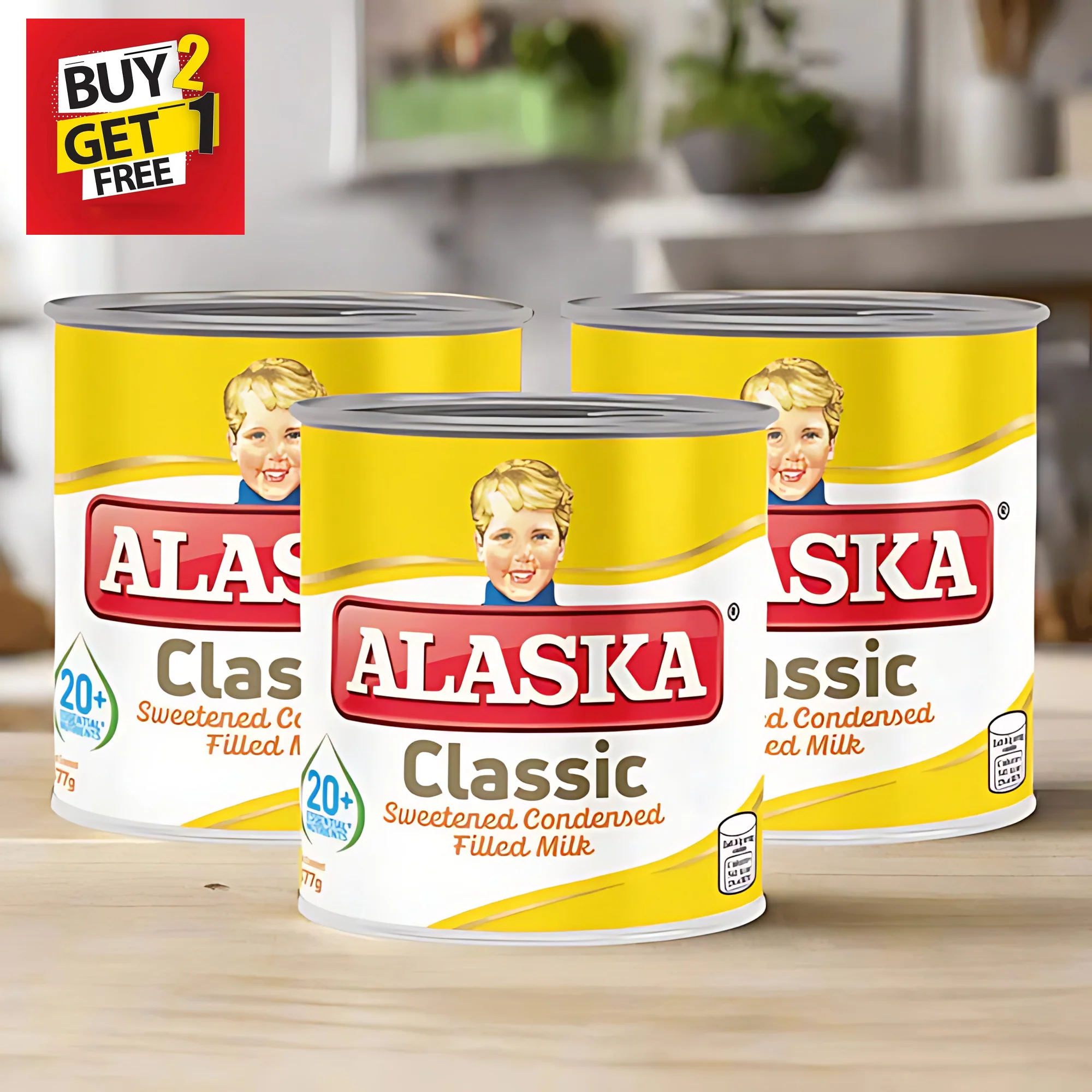 Alaska Classic Sweetened Condensed Filled Milk – 377g (2+1 Offer) - Image 6
