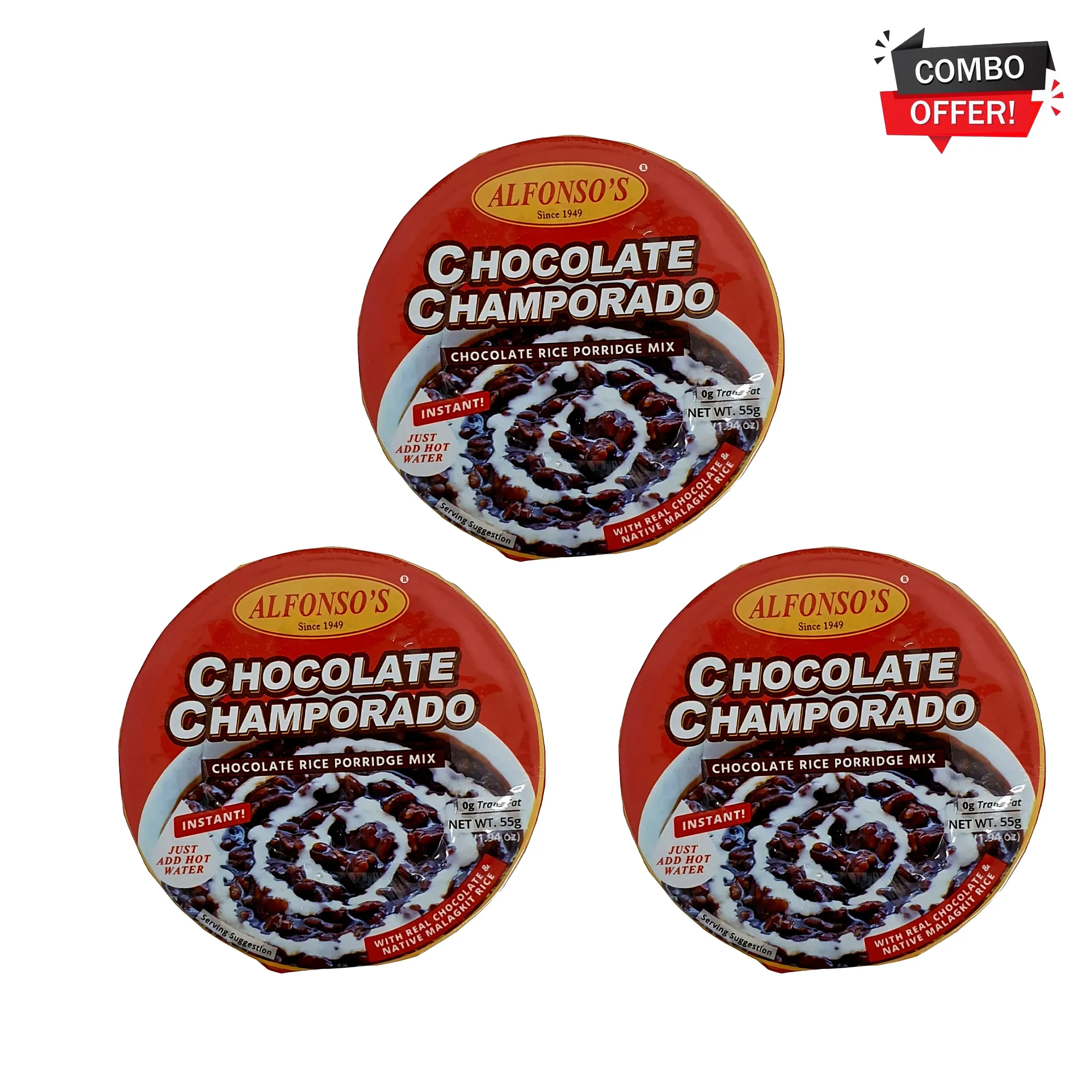 Alfonso's Chocolate Champorado 55g × 3 (Combo Pack) - Image 4