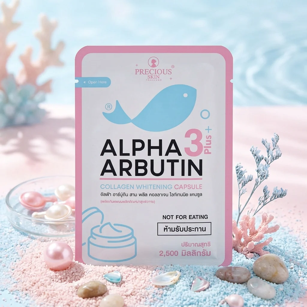 Precious Skin Alpha Arbutin Whitening 3 Plus Caps - 2.5g × 10s (External Use Only) - Image 4