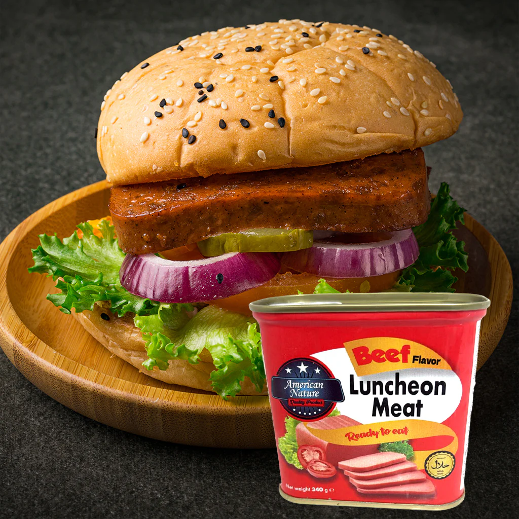 American Nature Beef Flavor Luncheon Meat  – 340g - Image 2