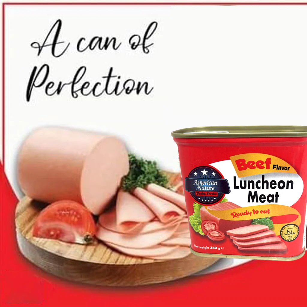 American Nature Beef Flavor Luncheon Meat  – 340g - Image 3