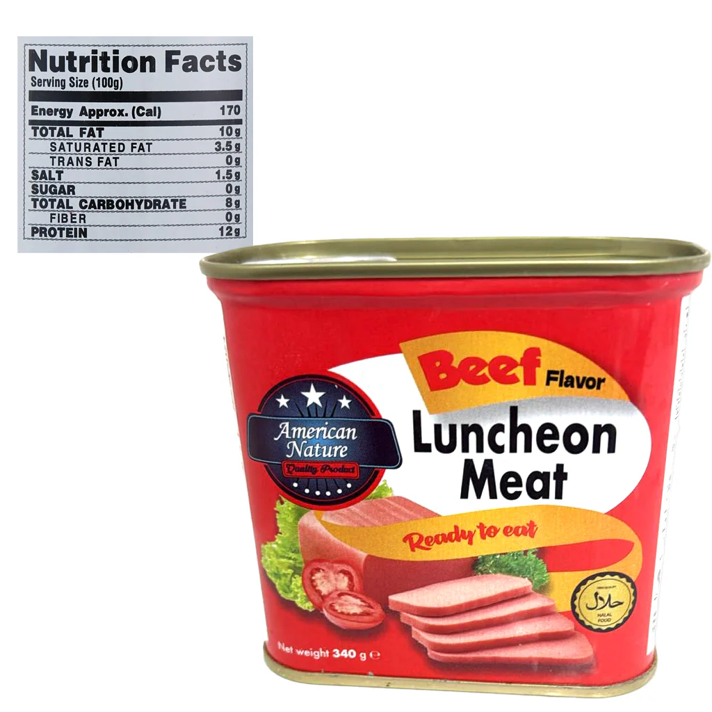 American Nature Beef Flavor Luncheon Meat  – 340g - Image 5