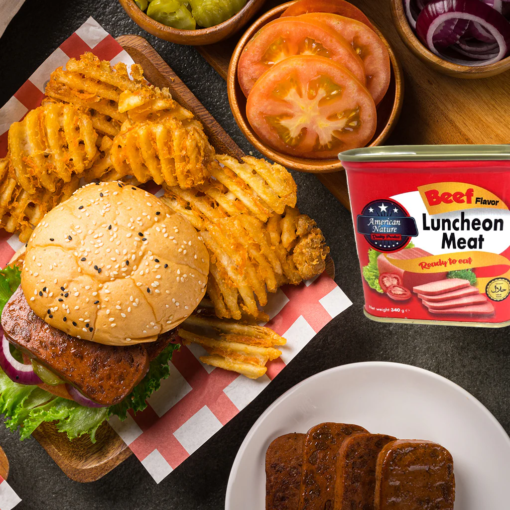 American Nature Beef Flavor Luncheon Meat  – 340g - Image 9