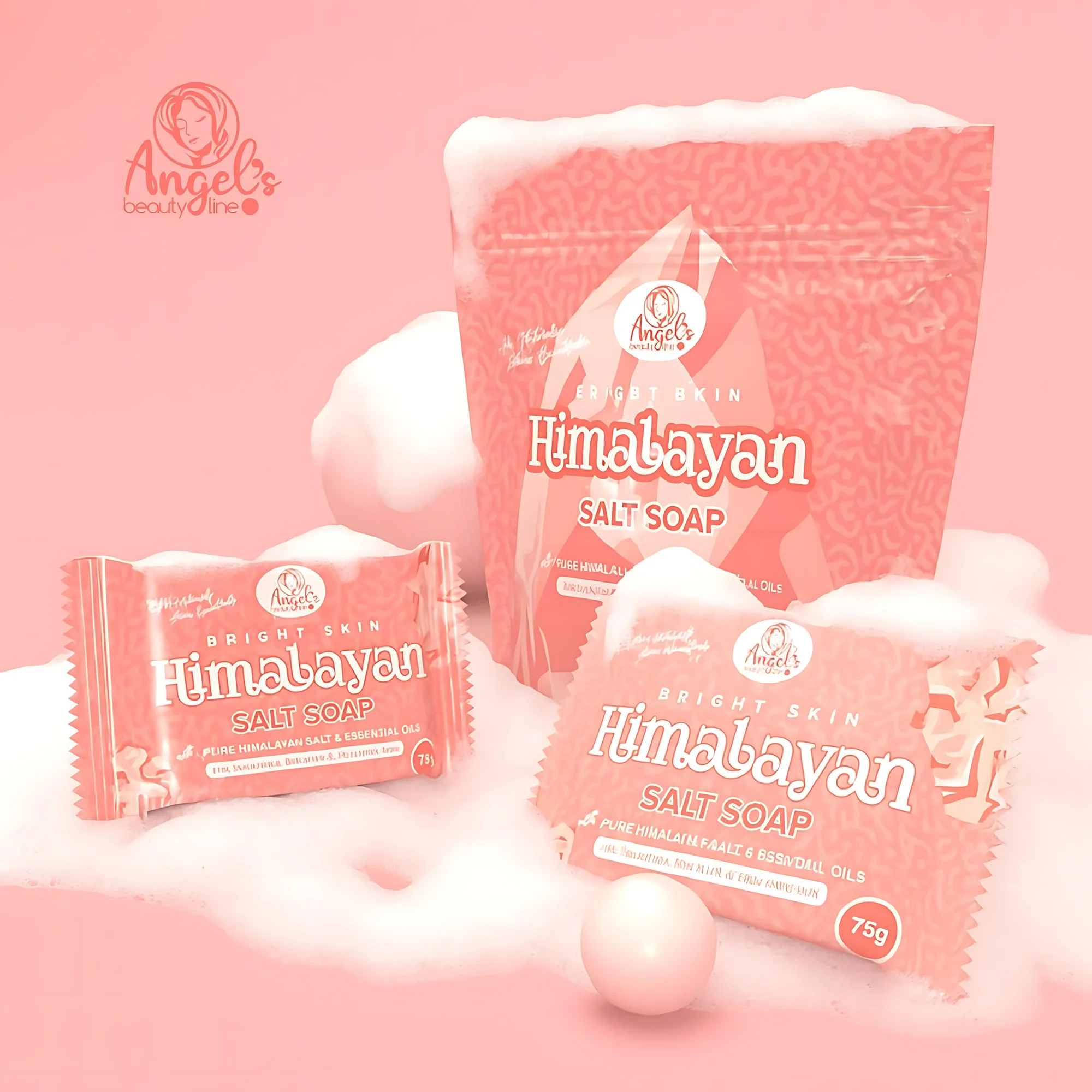 Angel’s Beautyline Bright Skin Himalayan Salt Soap – 75g (Pack of 5)