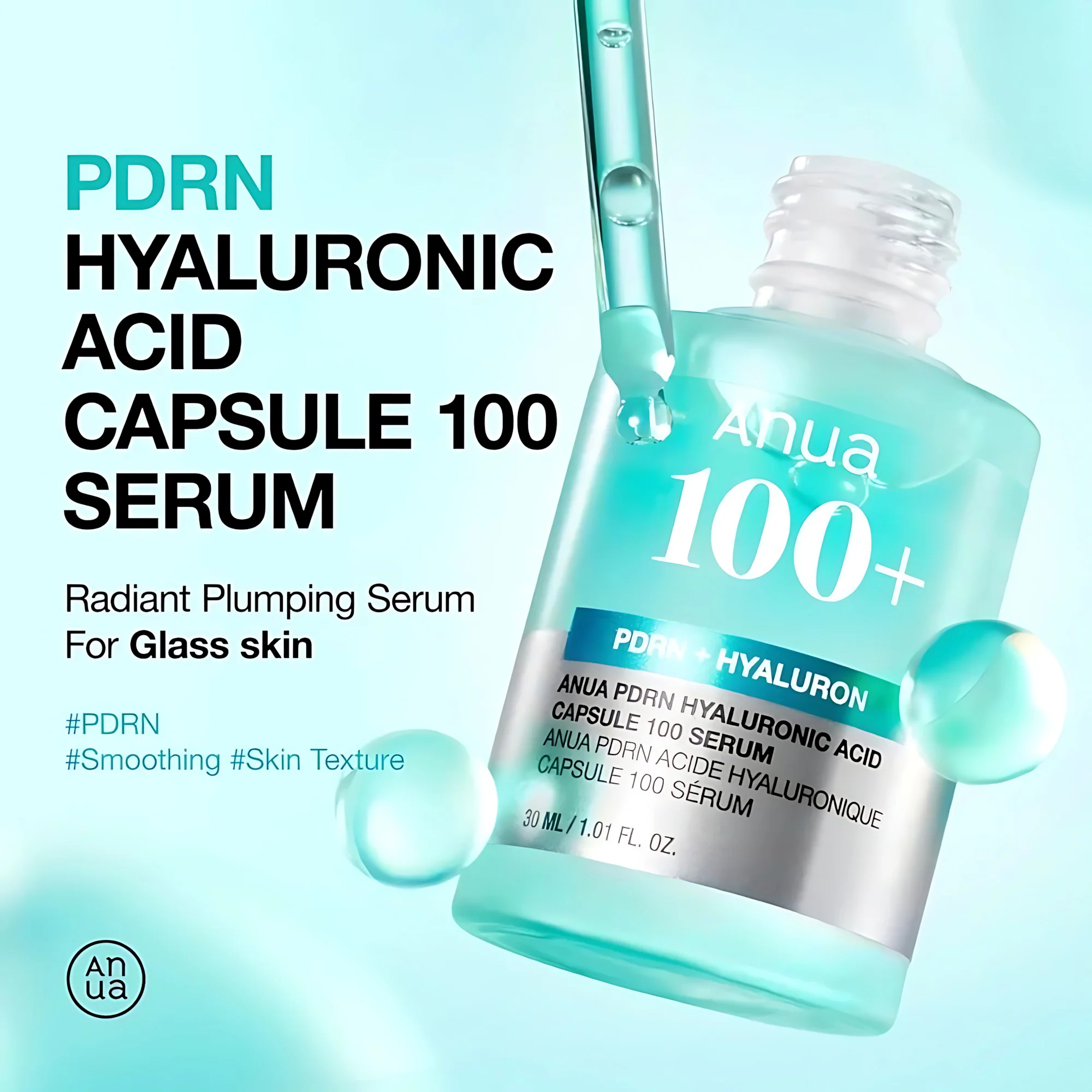 ANUA 100+ PDRN Hyaluronic Acid Capsule 100 Serum – 30ml - Image 7