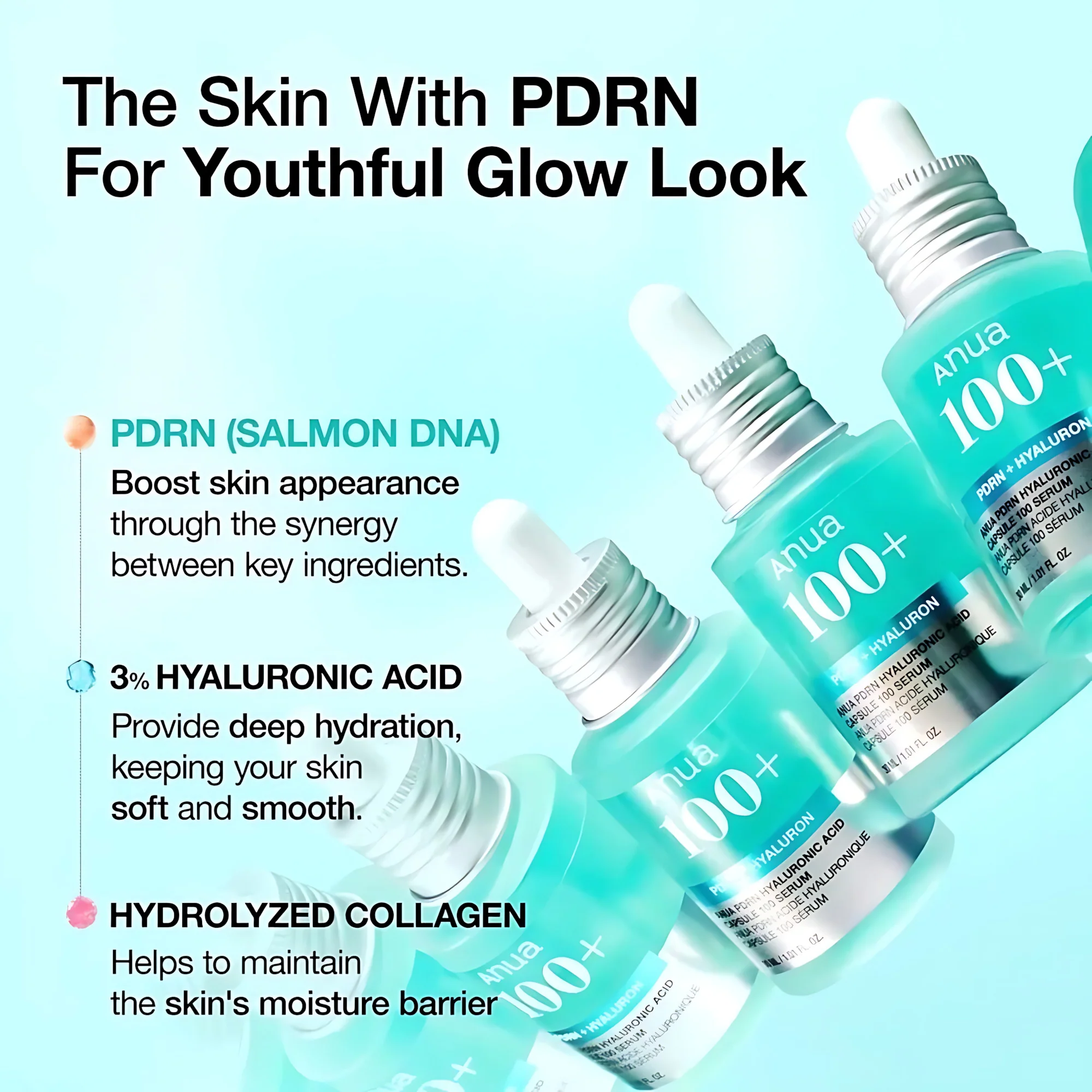 ANUA 100+ PDRN Hyaluronic Acid Capsule 100 Serum – 30ml - Image 9
