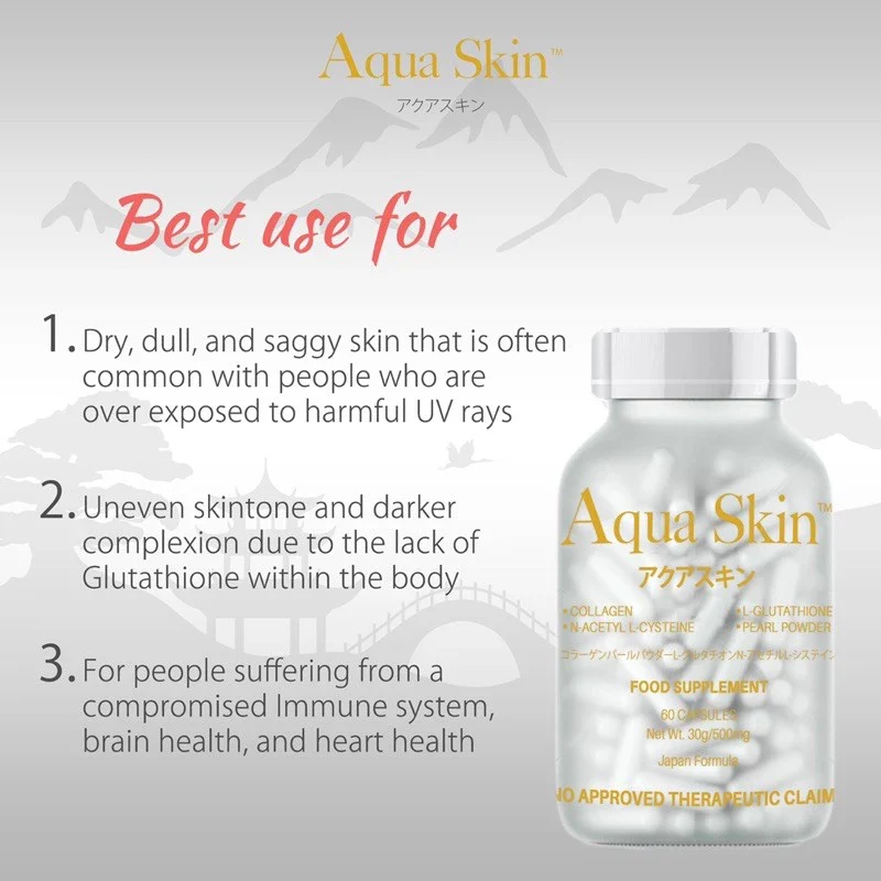Aqua Skin Glutathione 60 capsules - Image 8