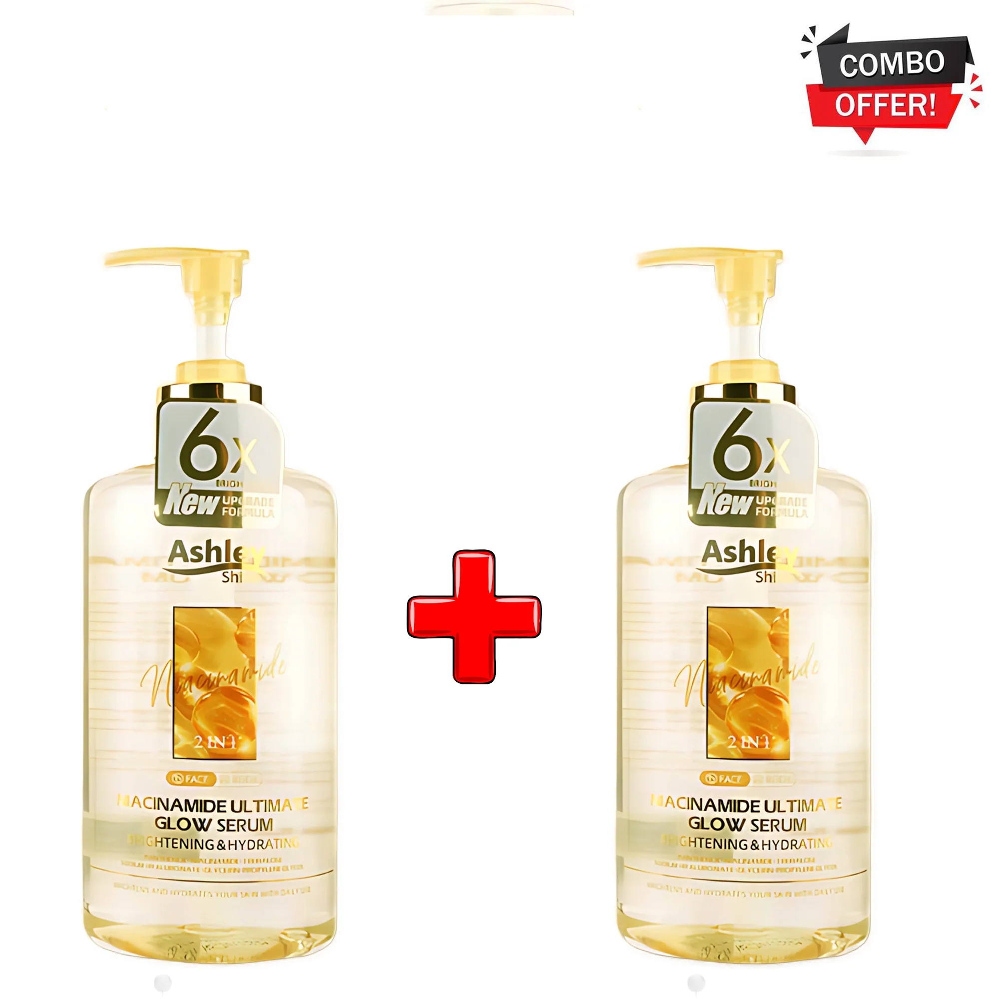 Ashley Shine Niacinamide Ultimate Glow Serum 2 in 1 - Combo Offer (520ml + 520ml)