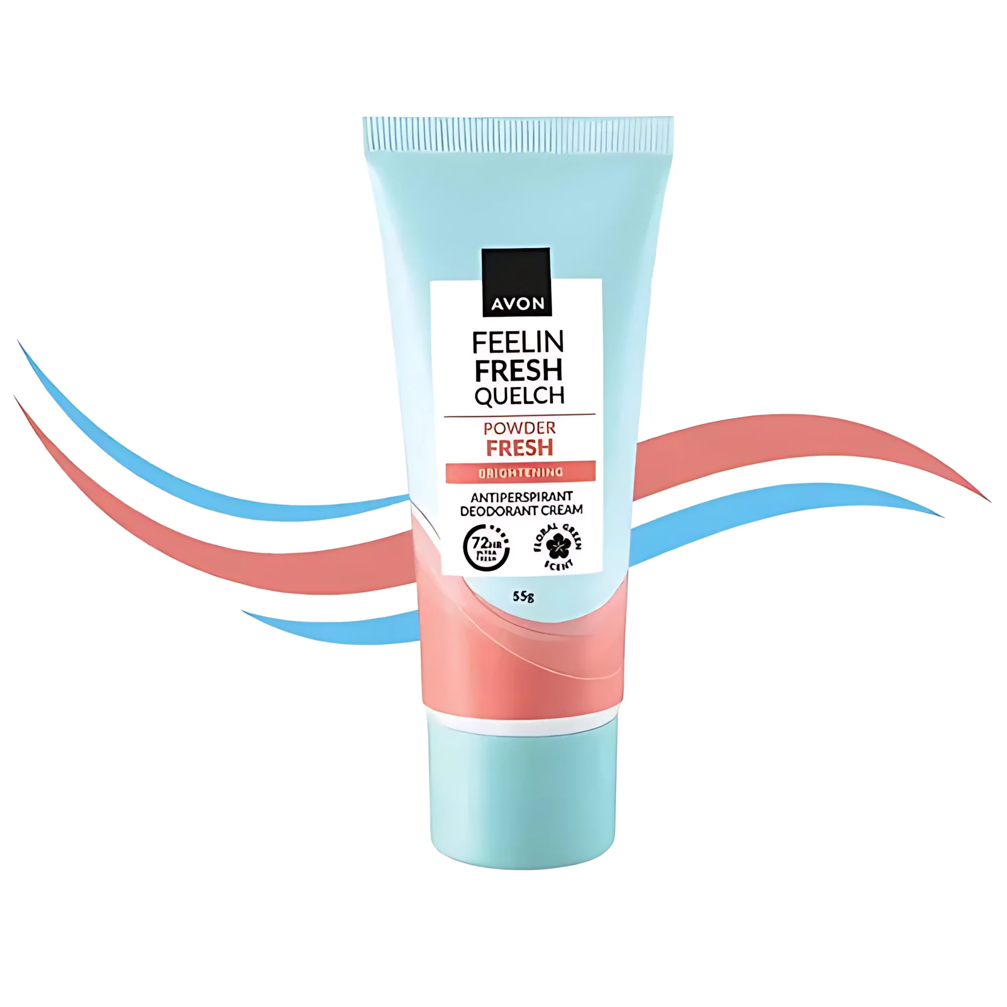 Avon Feelin Fresh Quelch Powder Fresh Anti-perspirant Deodorant Cream - 55g (1+1 Offer) - Image 2