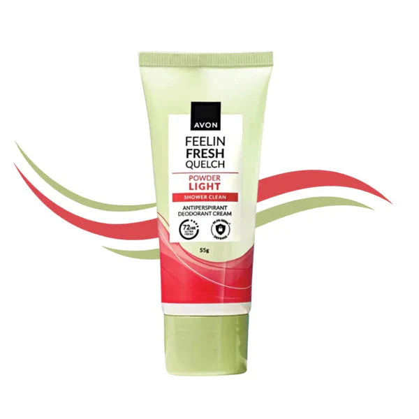 Avon Feelin Fresh Quelch Powder Light Anti-Perspirant Deo Cream - 55g (1+1 Offer) - Image 2