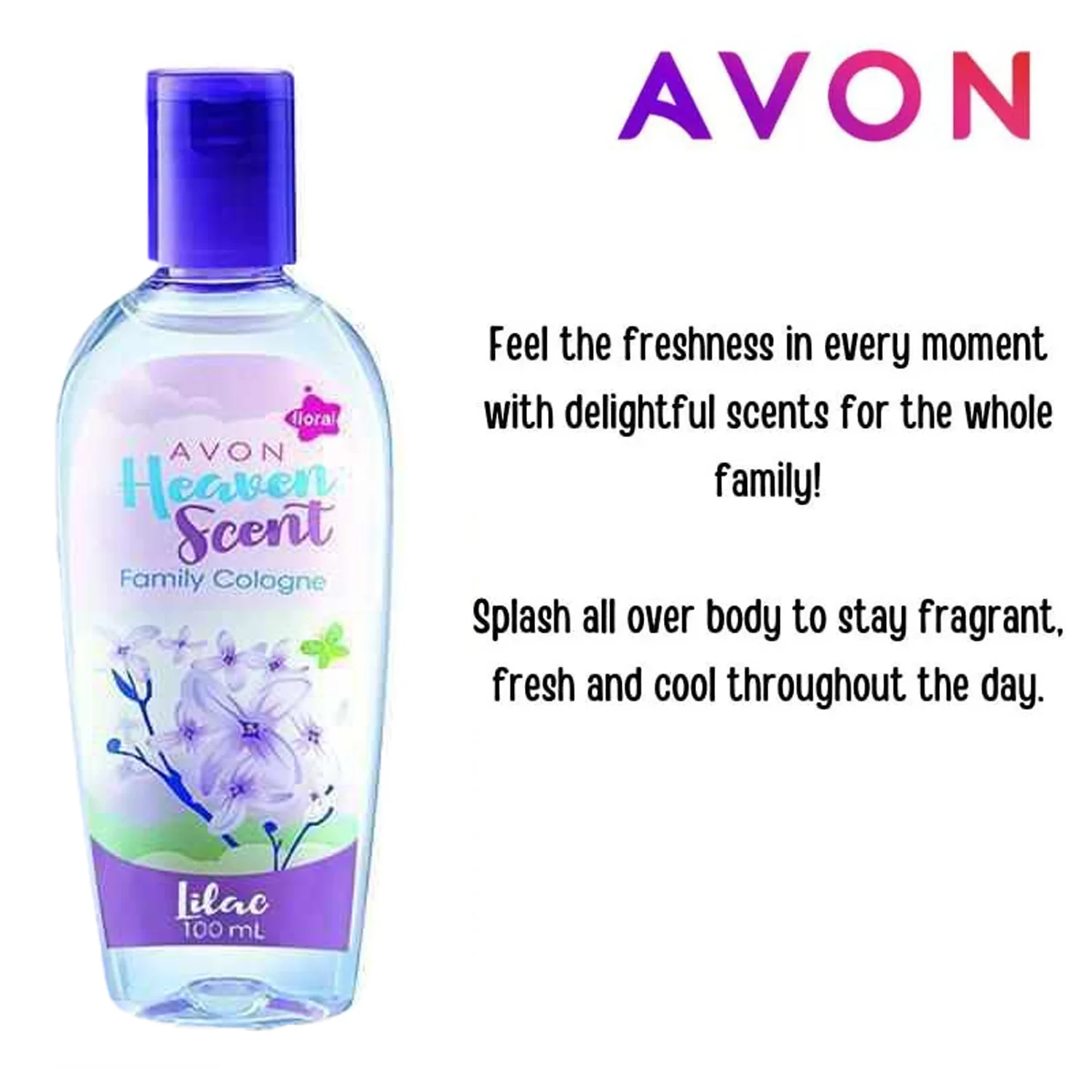 Avon Heaven Scent Family Cologne – Lilac (100ml) - Image 5