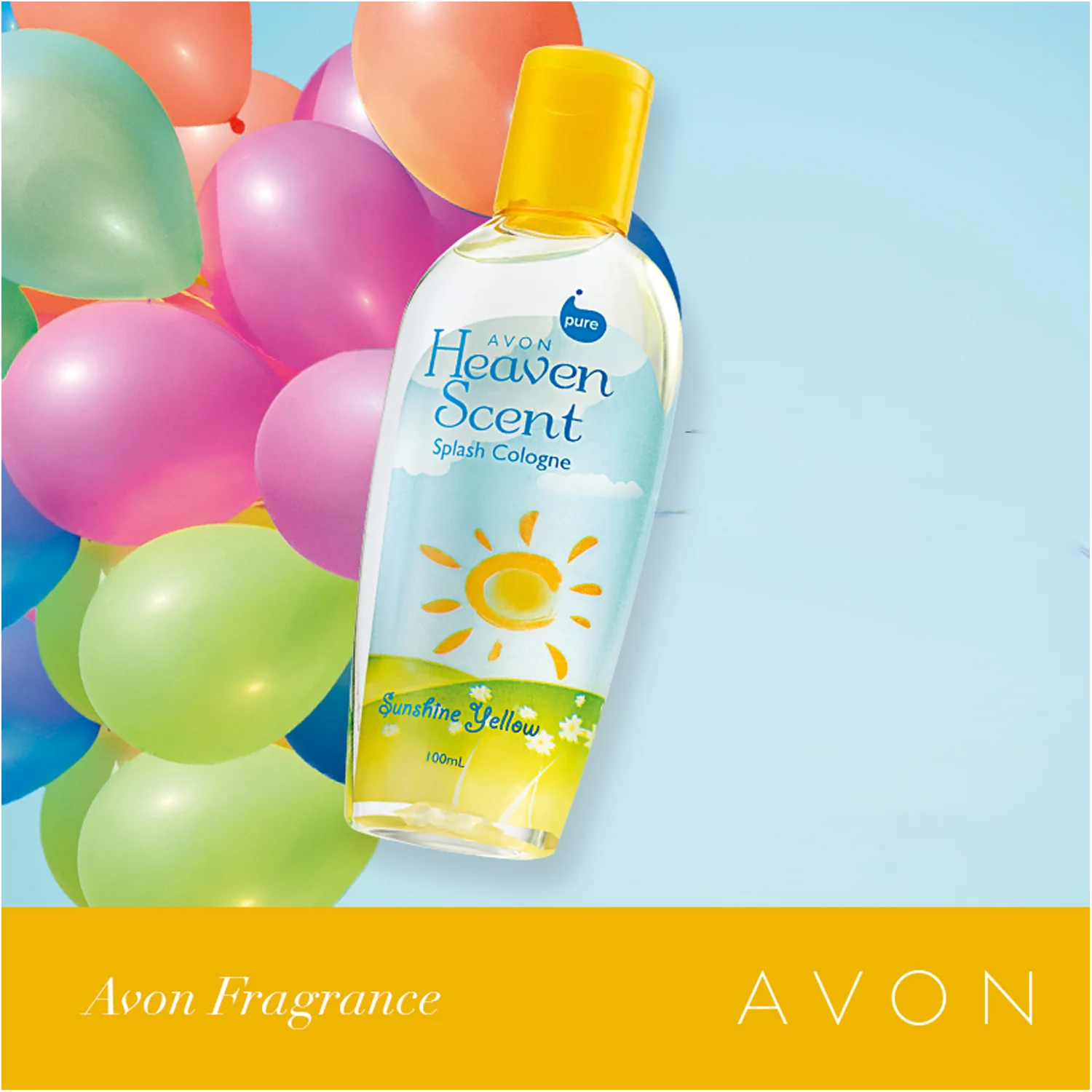 Avon Heaven Scent Family Cologne – Sunshine Yellow (100ml) - Image 3