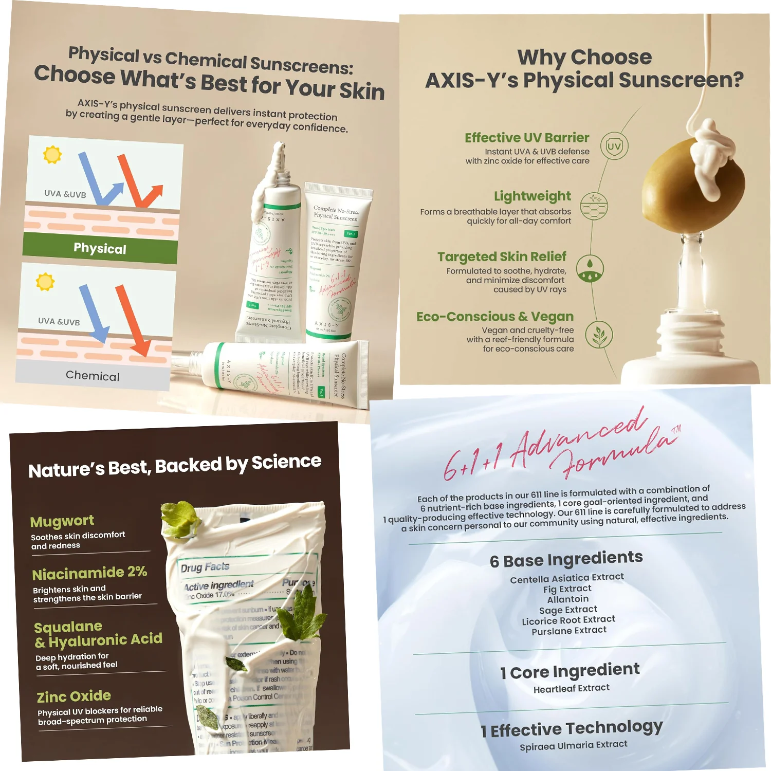 AXIS-Y Complete No-Stress Physical Sunscreen SPF50+ PA++++ Ver.3 - 50ml - Image 10