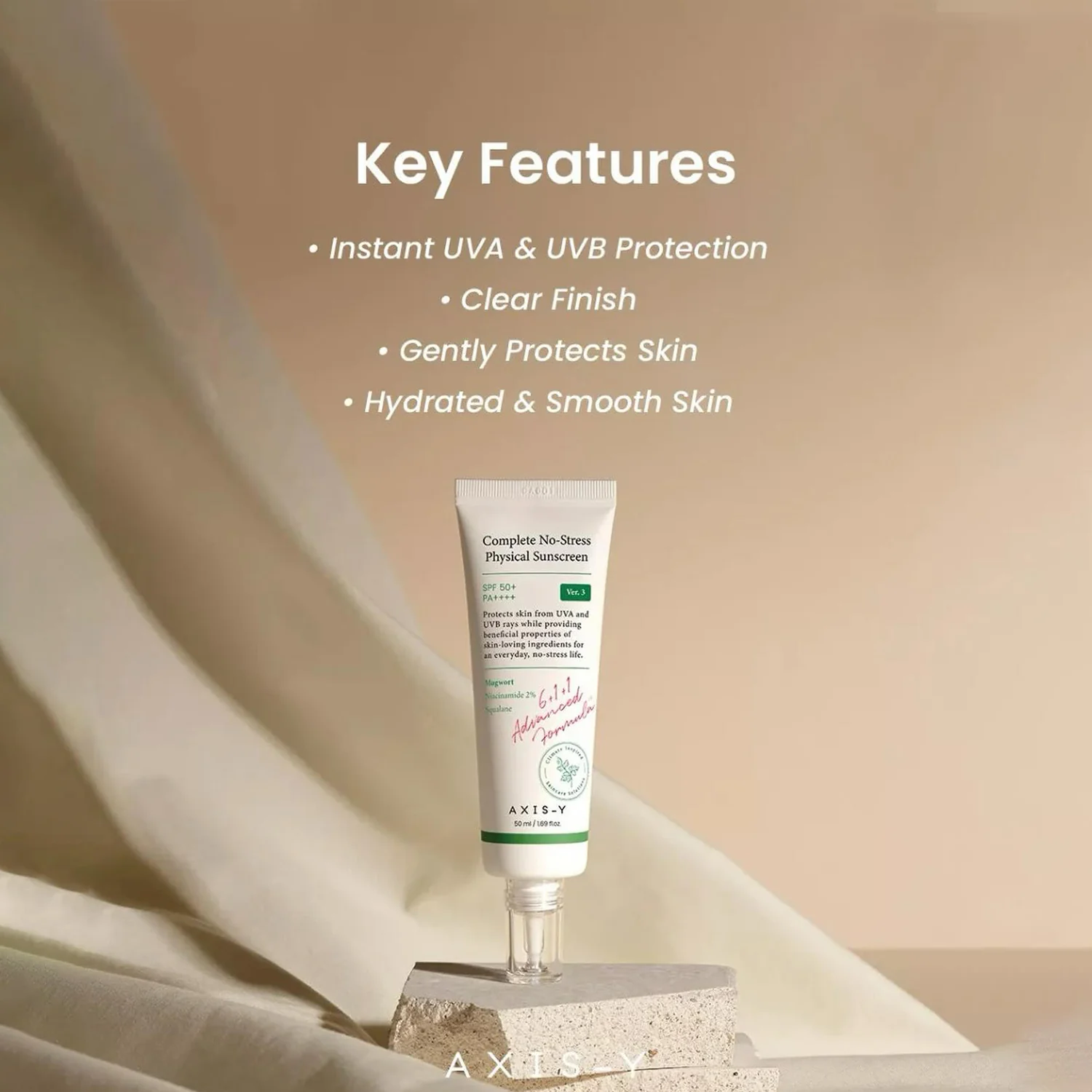 AXIS-Y Complete No-Stress Physical Sunscreen SPF50+ PA++++ Ver.3 - 50ml - Image 4