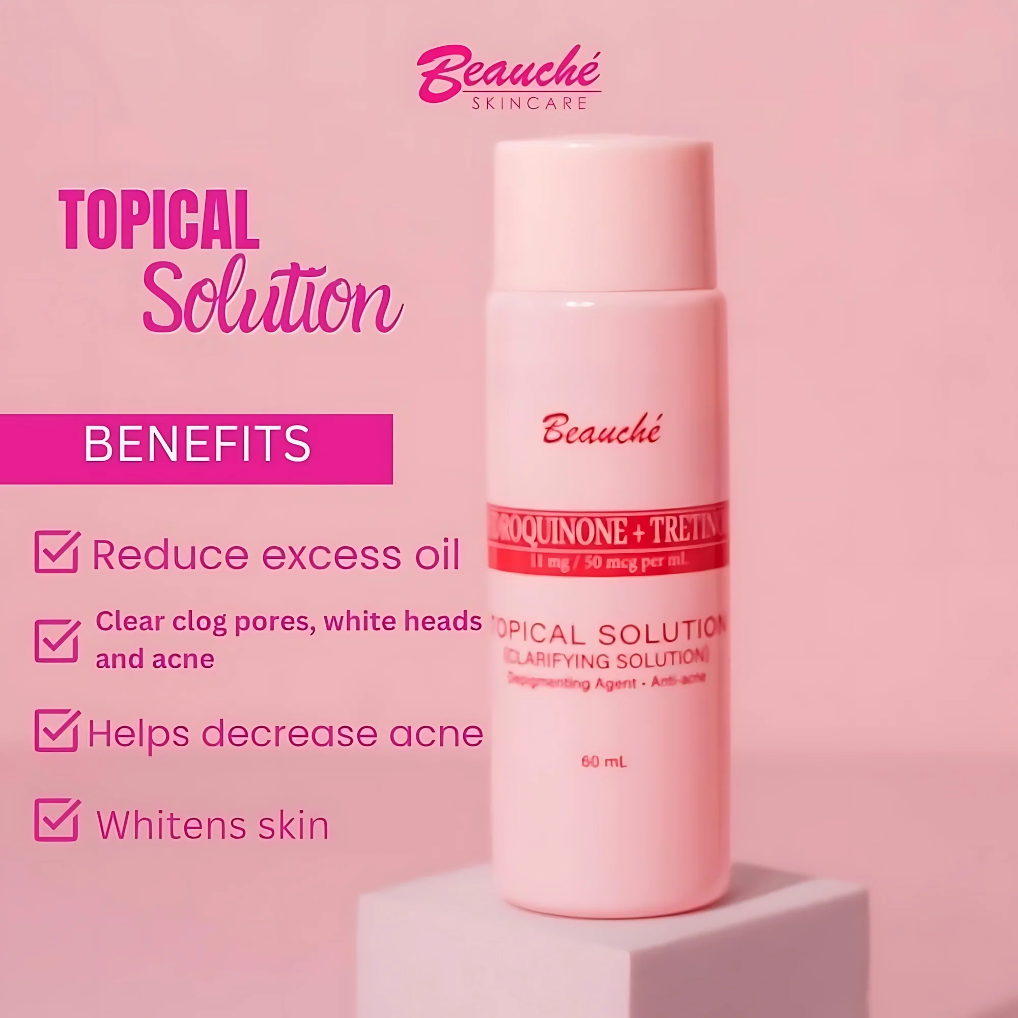 Beauche Clarifying Solution – Deep Cleansing & Skin Brightening Formula - 60ml - Image 4