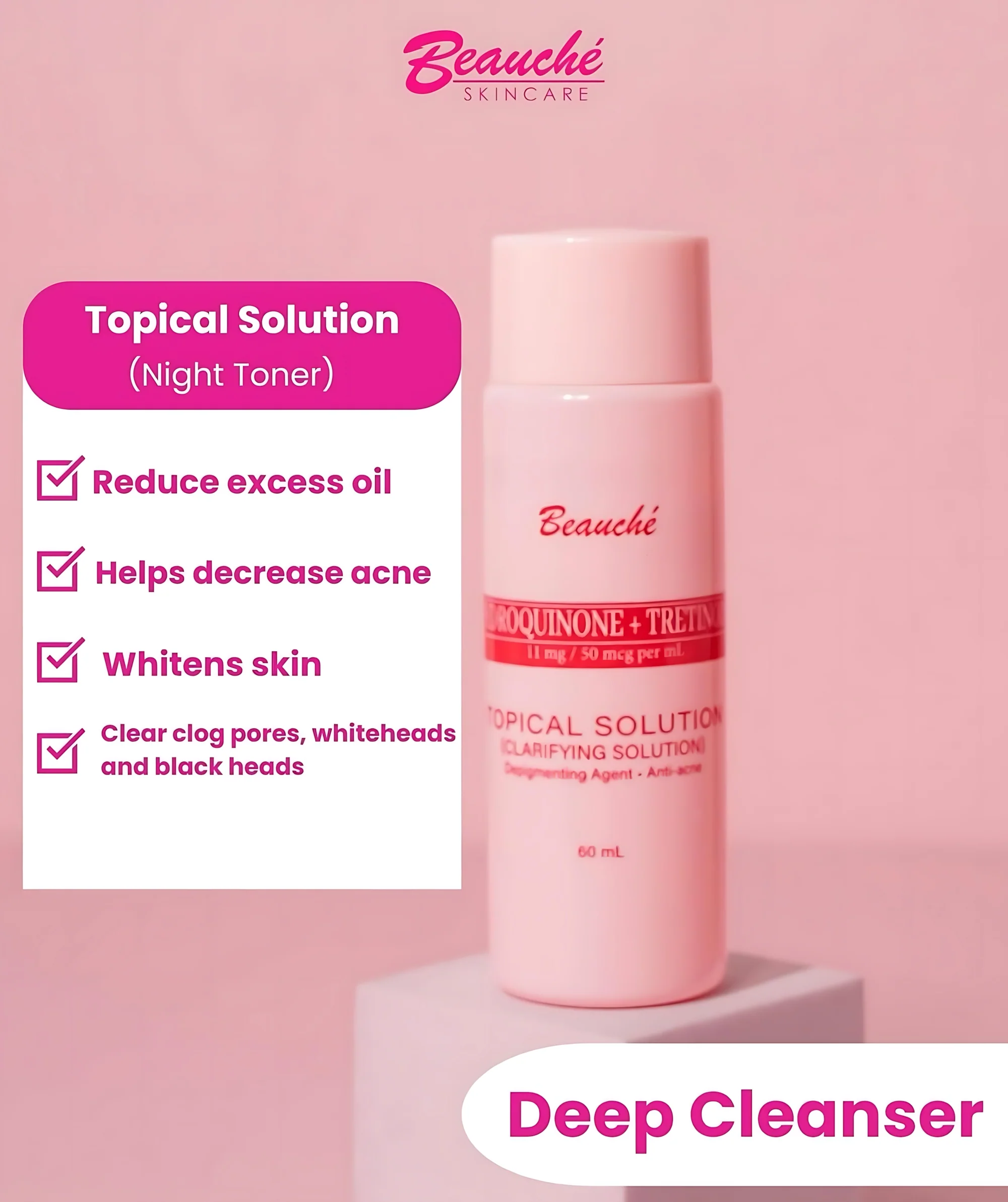 Beauche Clarifying Solution – Deep Cleansing & Skin Brightening Formula - 60ml - Image 9
