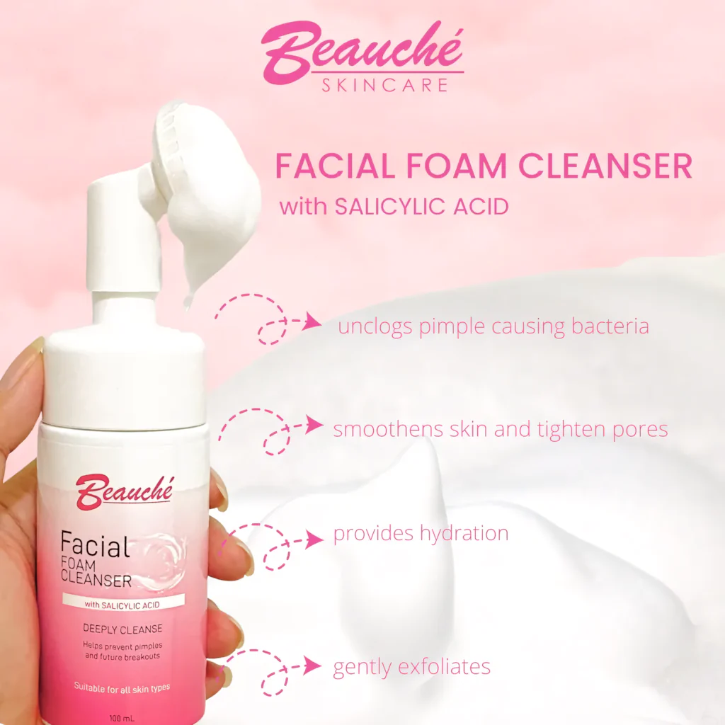 Beauche Facial Foam Cleanser with Salicylic Acid - 100ml - Image 3