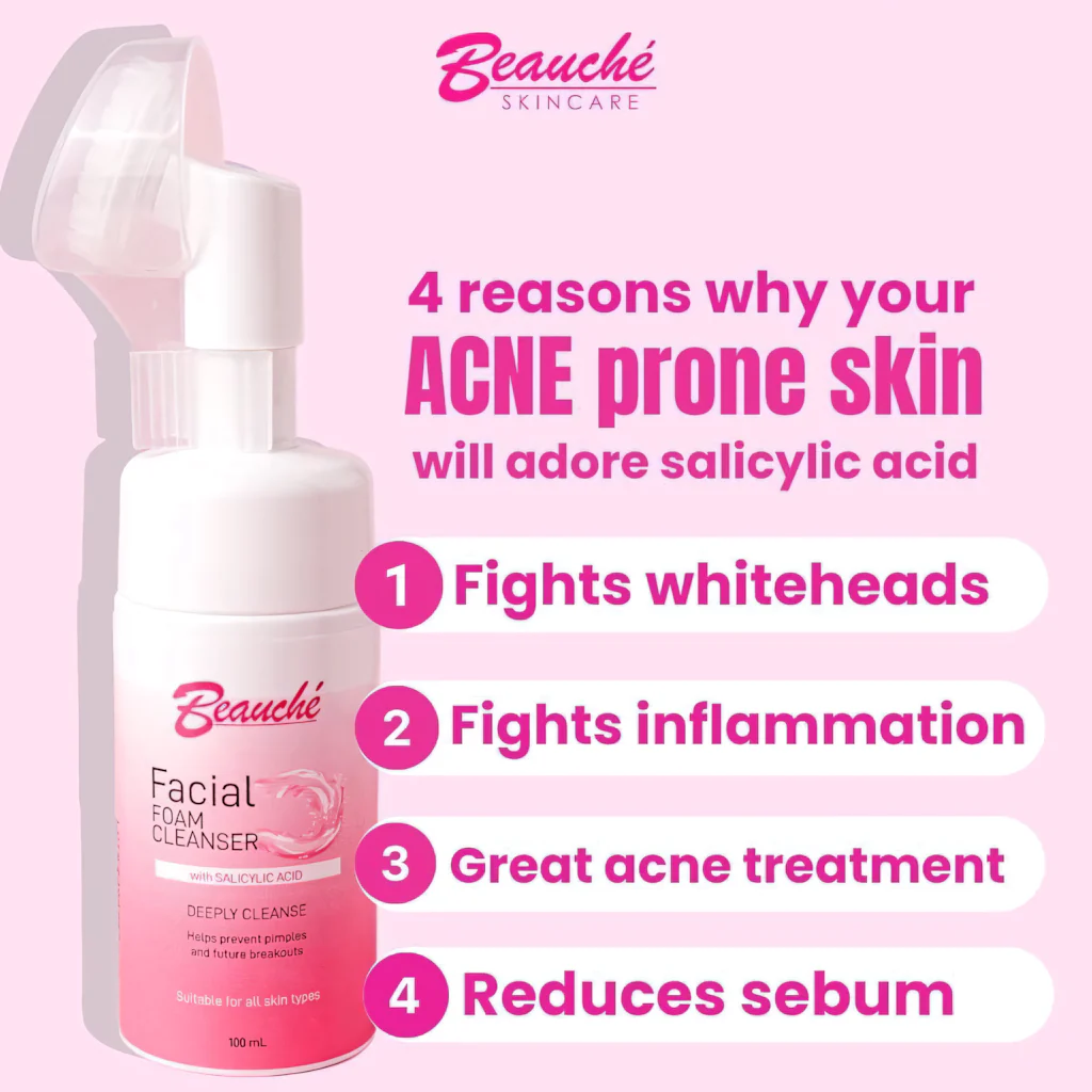 Beauche Facial Foam Cleanser with Salicylic Acid - 100ml - Image 6