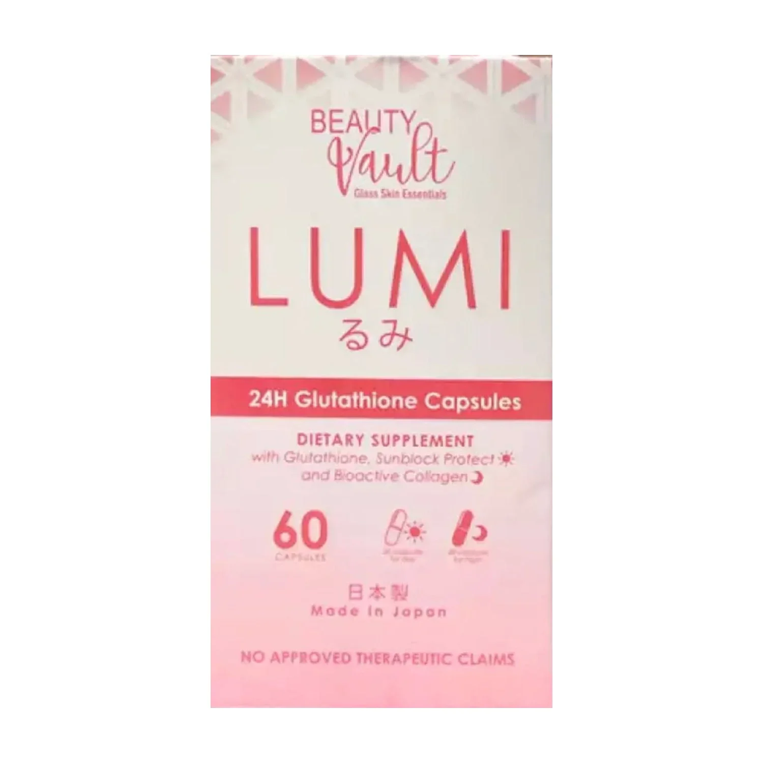 Beauty Vault Lumi 24H Glutathione Capsules 60 Caps - Image 12