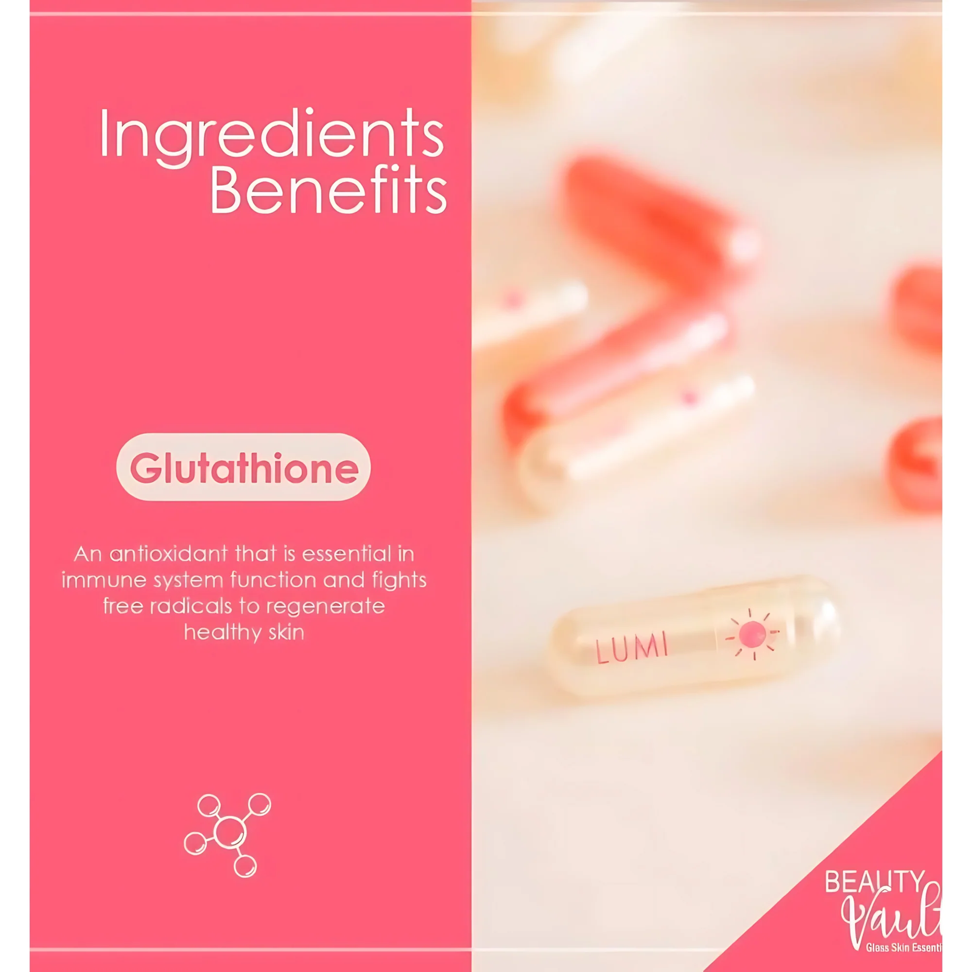 Beauty Vault Lumi 24H Glutathione Capsules 60 Caps - Image 5