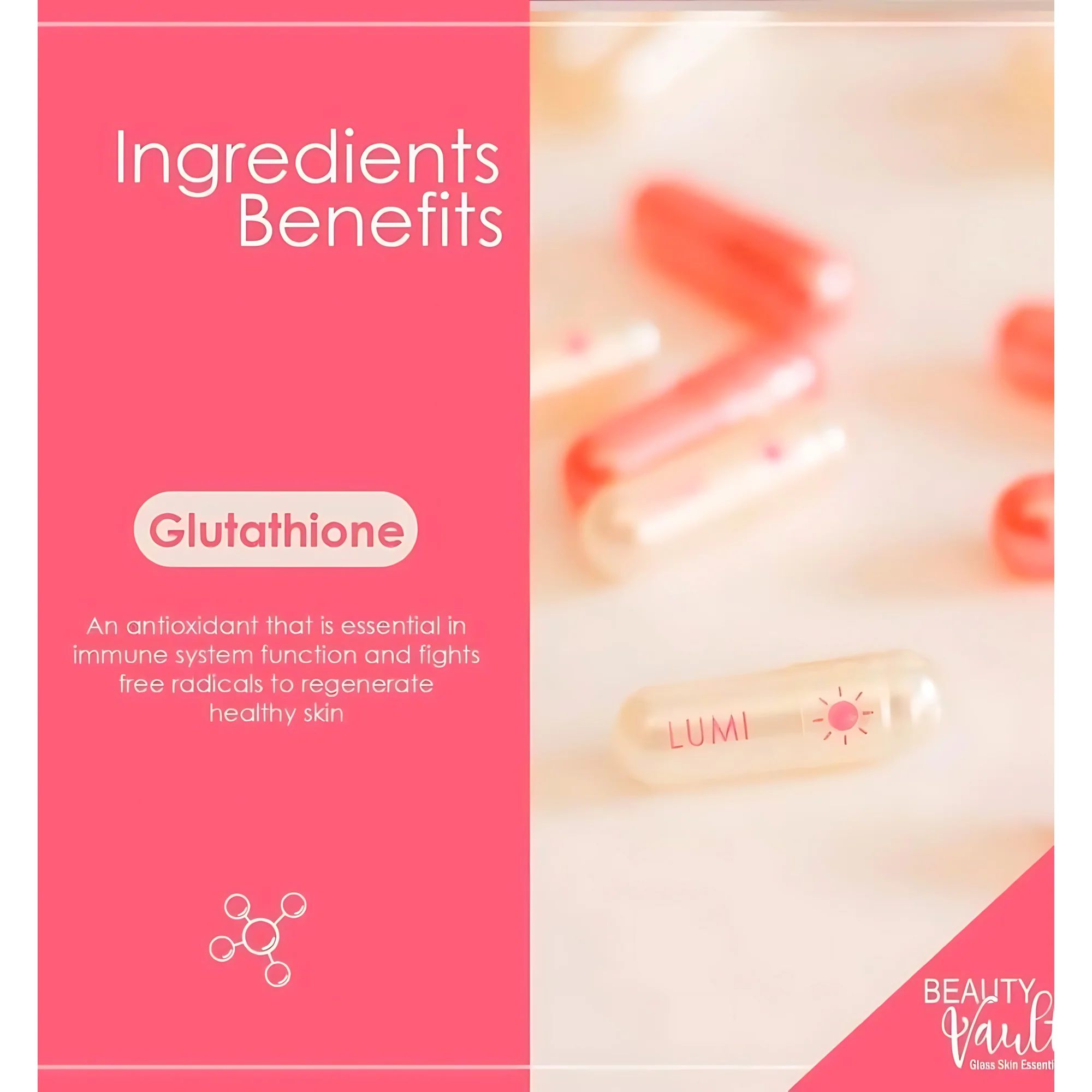 Beauty Vault Lumi 24H Glutathione Capsules 60 Caps - Image 6