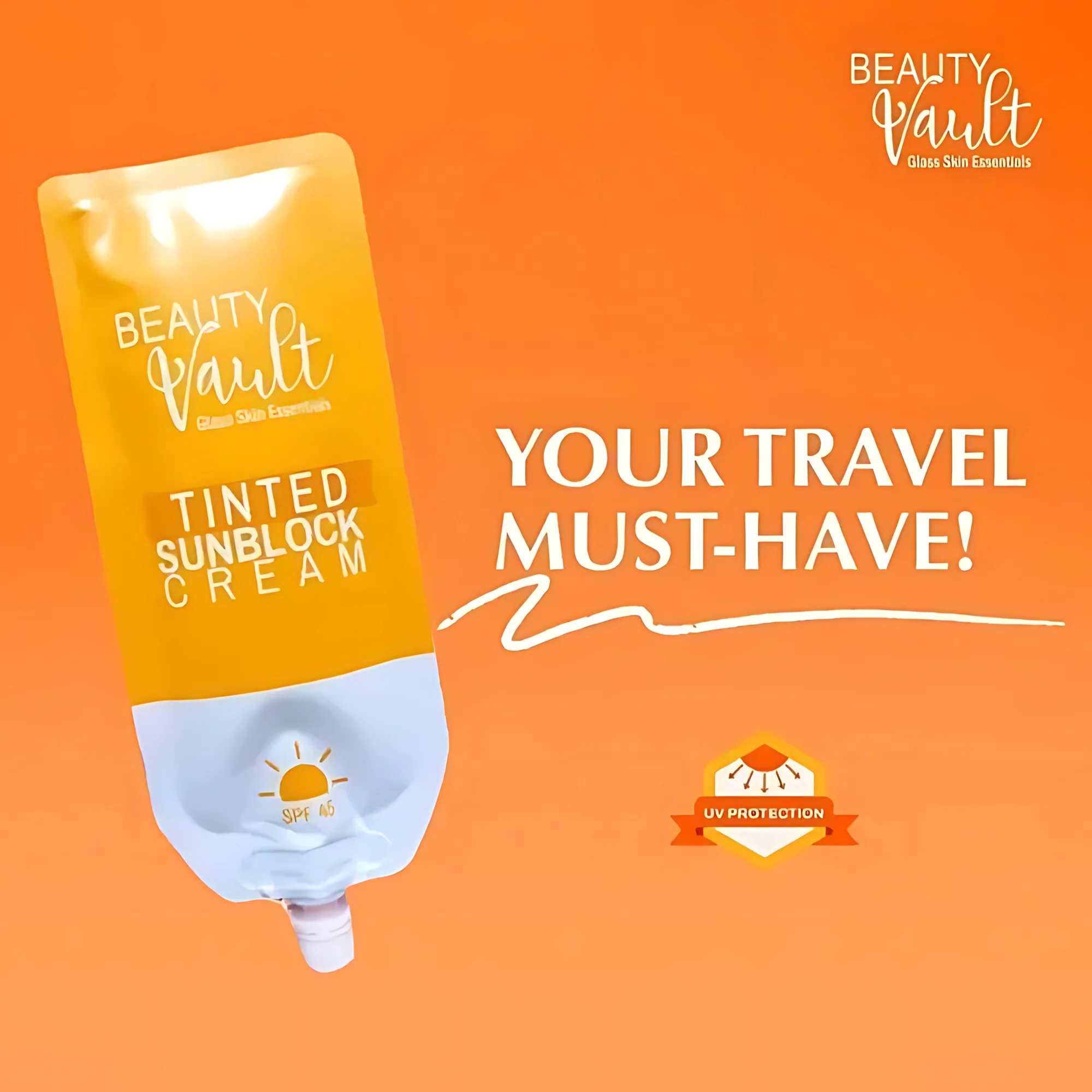 Beauty Vault Premium Tinted Sunblock Cream SPF45 - 50g - Image 4