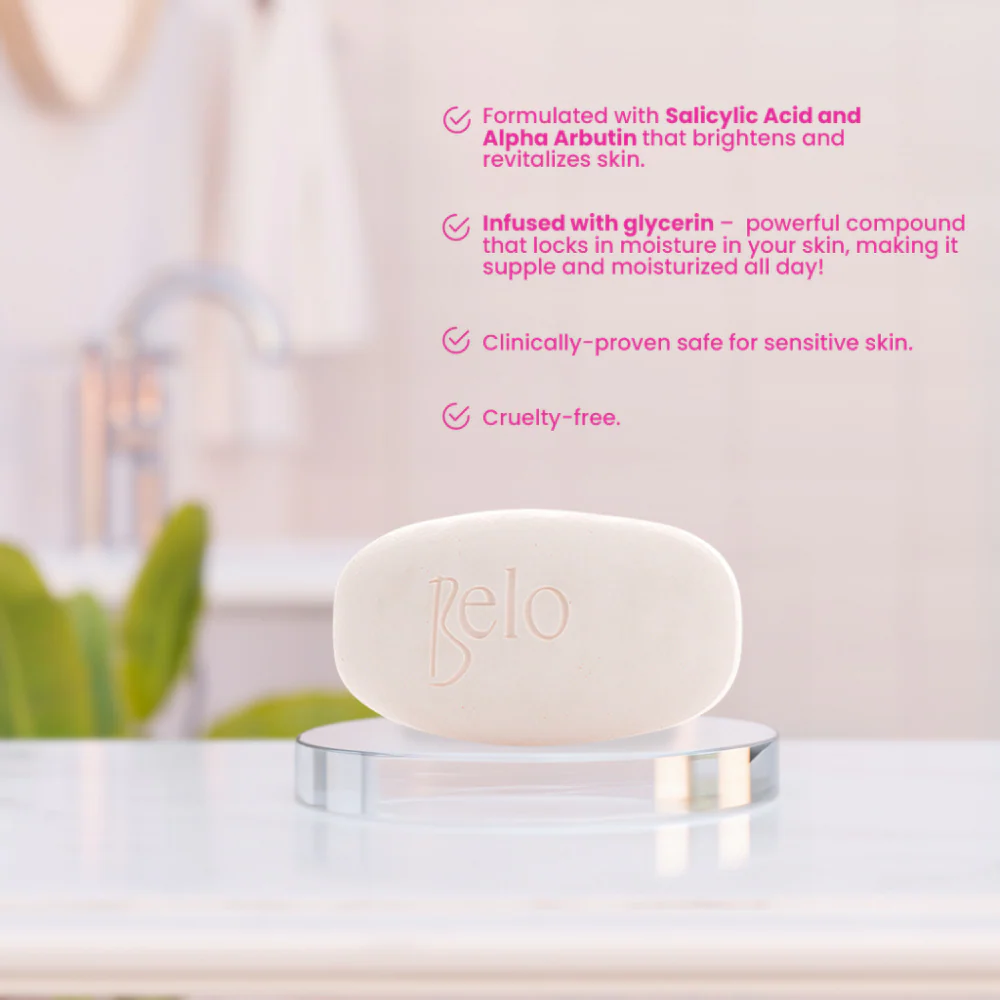 Belo Essentials Smoothening Whitening Body Bar Soap 135g - Image 2