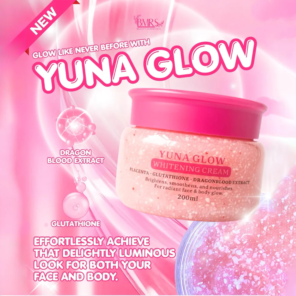 BMRS YUNA GLOW Whitening Cream – 200ml - Image 4