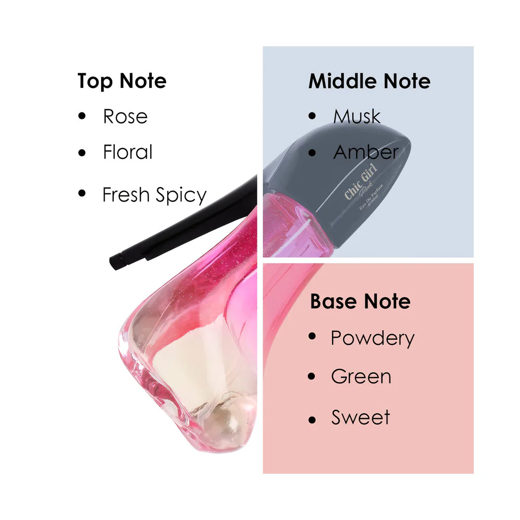 BN Parfums Chic Girl Pink Eau de Parfum – 100ml (Women) - Image 3