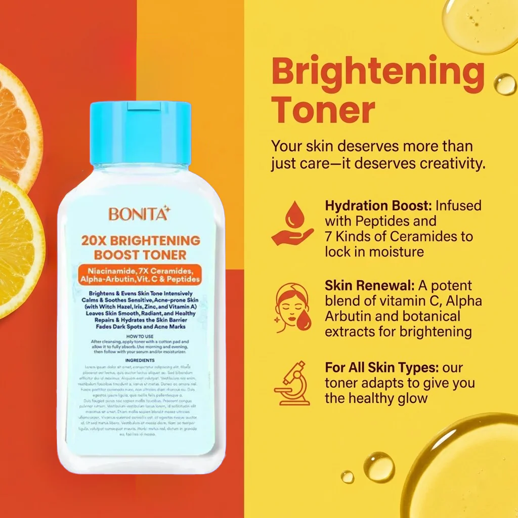 Bonita 20X Brightening Boost Toner – 125ml - Image 2